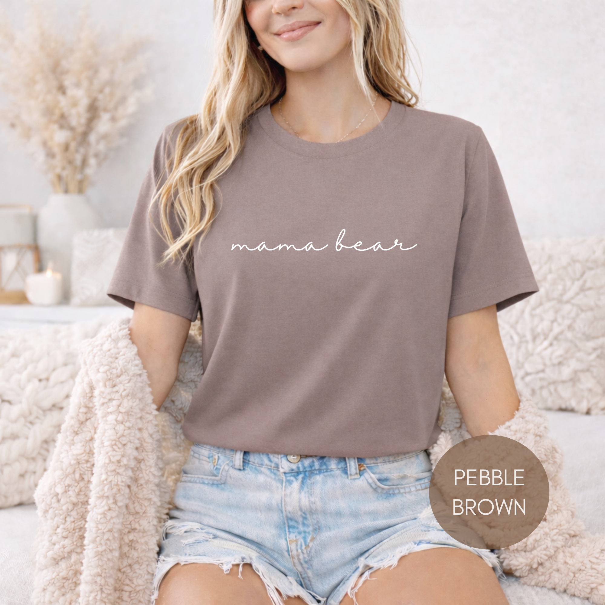 Mama Bear Shirt | Bella Canvas 3001 Women’s T Shirt | Minimalist Mom Shirt | Motherhood Gift Shirt | Cute Mom Life Graphic Tee