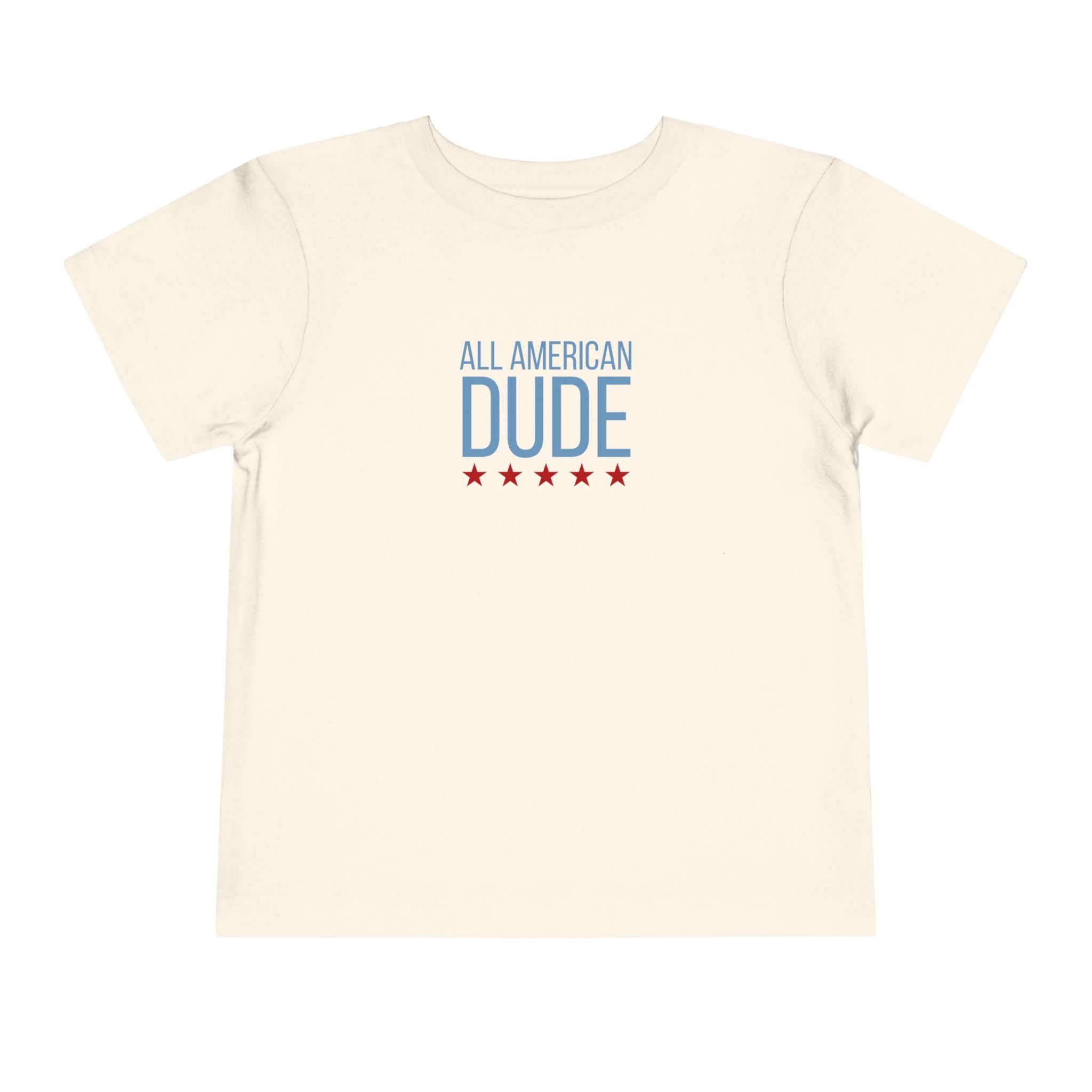 All American Dude Toddler Tee — Patriotic Kids' Short Sleeve Shirt