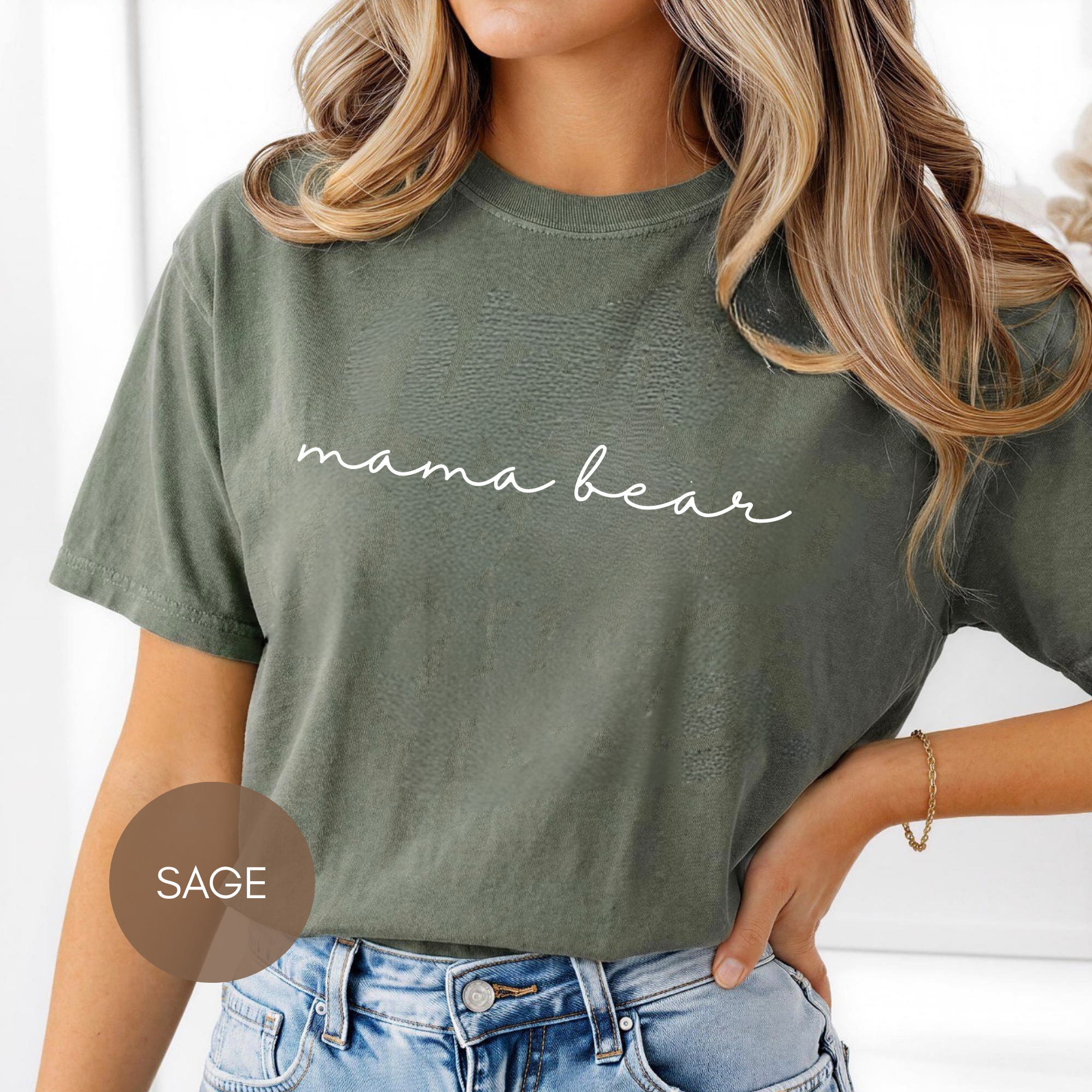 Mama Bear Shirt | Bella Canvas 3001 Women’s T Shirt | Minimalist Mom Shirt | Motherhood Gift Shirt | Cute Mom Life Graphic Tee