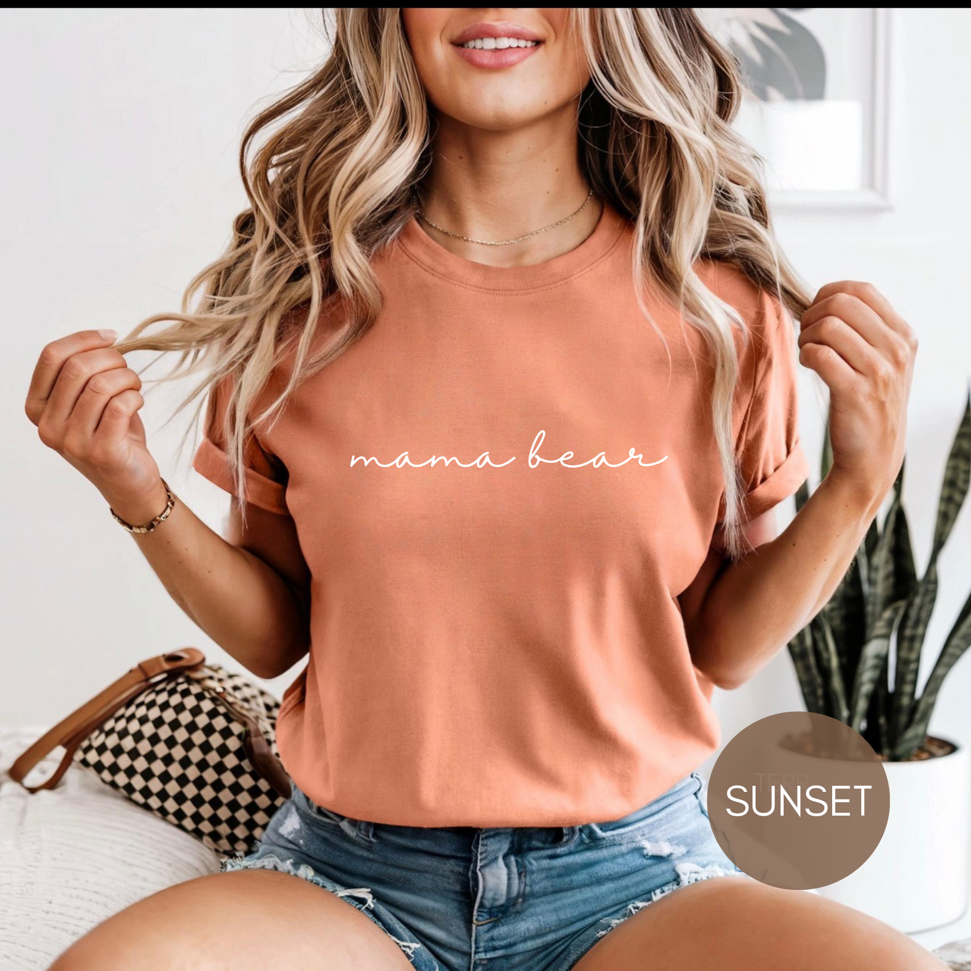 Mama Bear Shirt | Bella Canvas 3001 Women’s T Shirt | Minimalist Mom Shirt | Motherhood Gift Shirt | Cute Mom Life Graphic Tee
