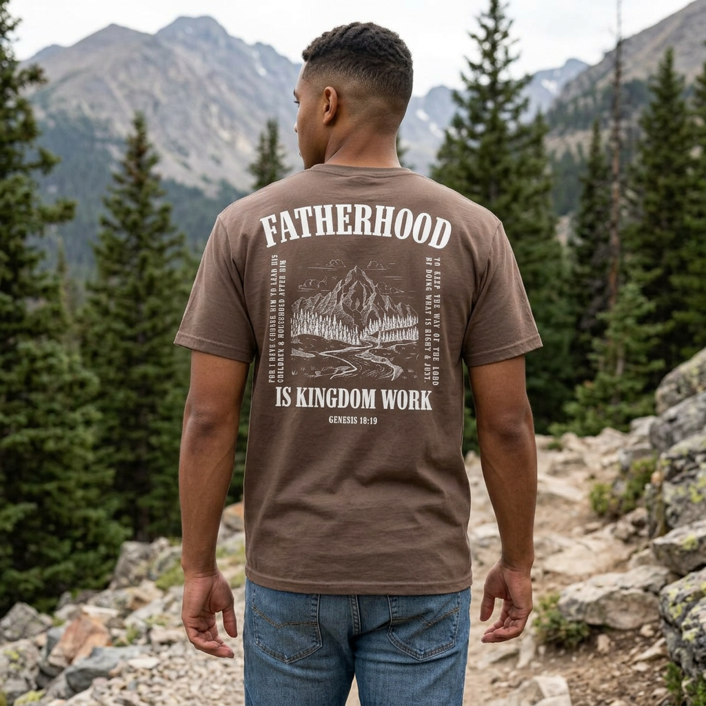 Fatherhood Is Kingdom Work Scripture T-Shirt — Christian Dad Tee