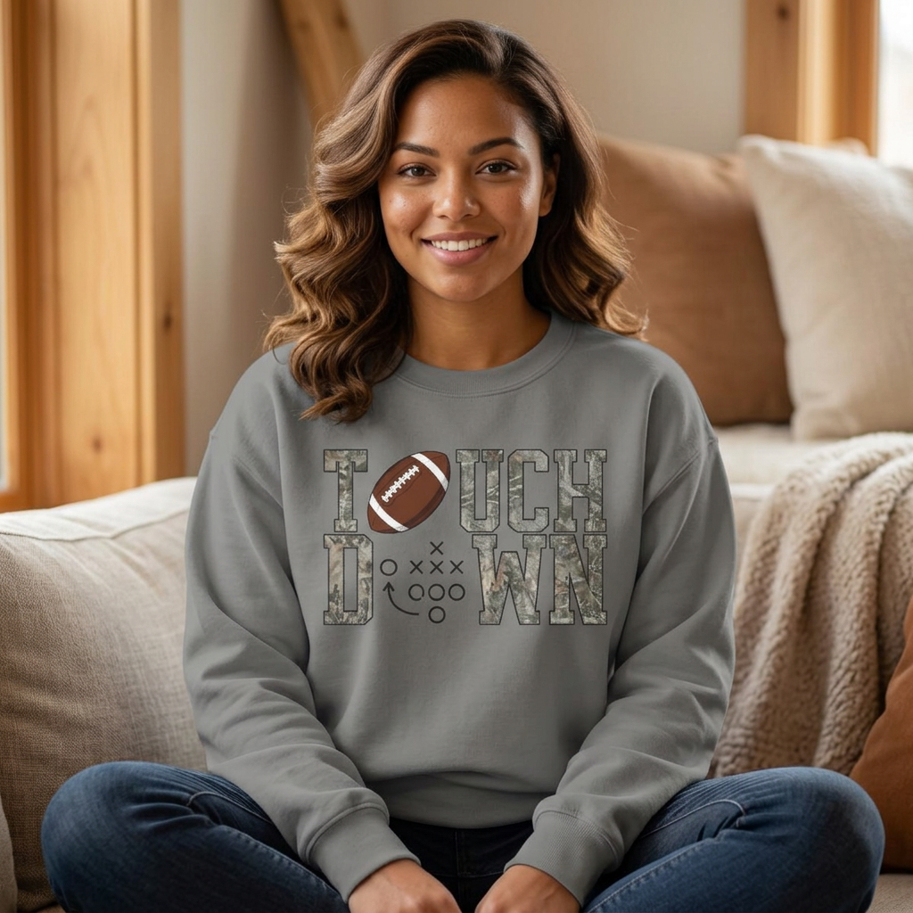 Touchdown Football Sweatshirt — Vintage Playbook Crewneck