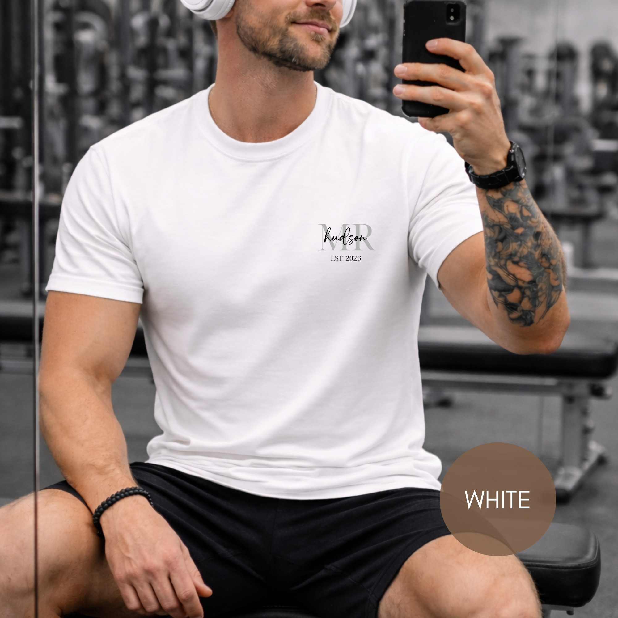 Personalized Mr Anniversary T-Shirt — Minimalist Husband Graphic Tee