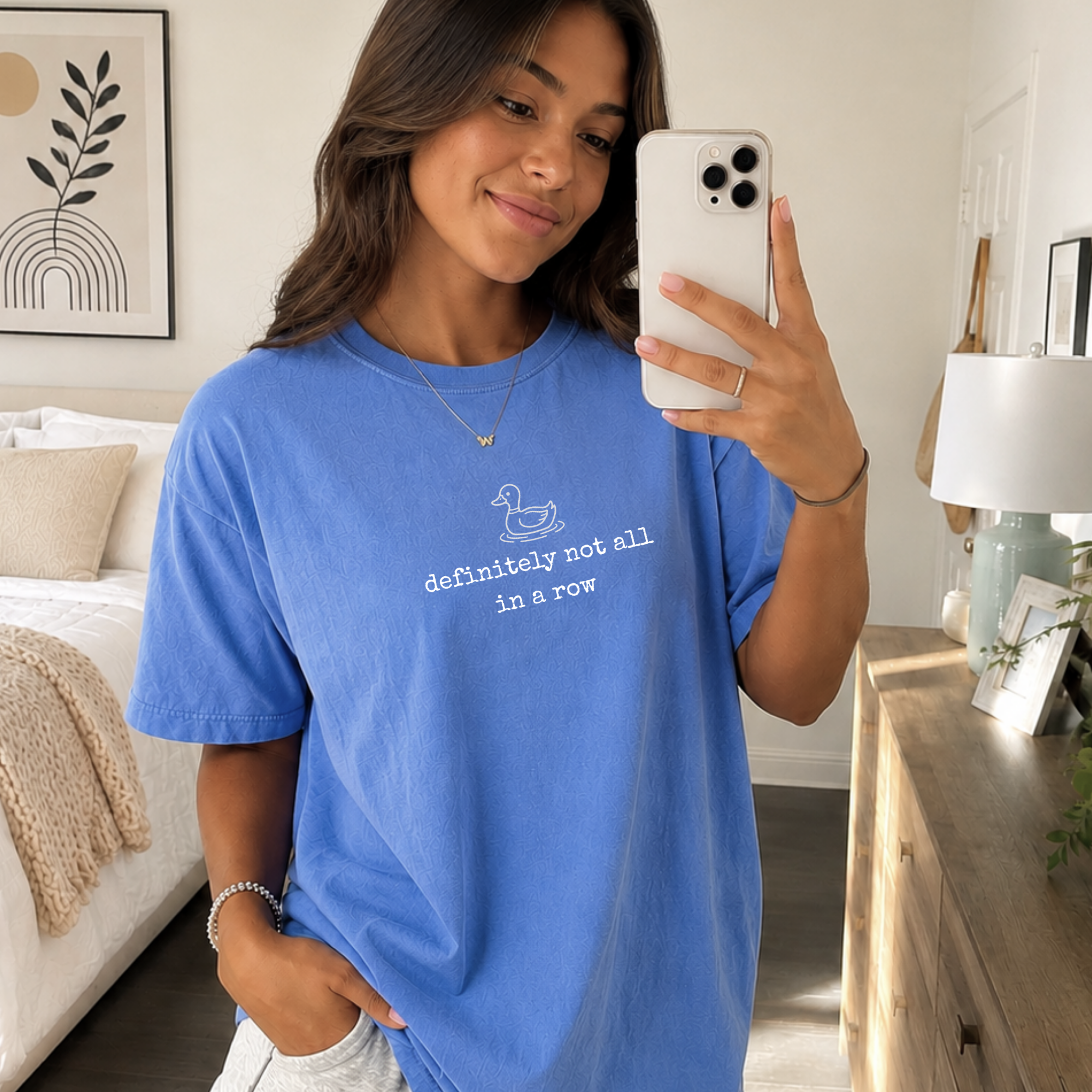 Ducks Not in a Row Shirt for Women, Funny Duck Graphic Tee, Sarcastic Humor T-Shirt, Comfort Colors Casual Unisex Top