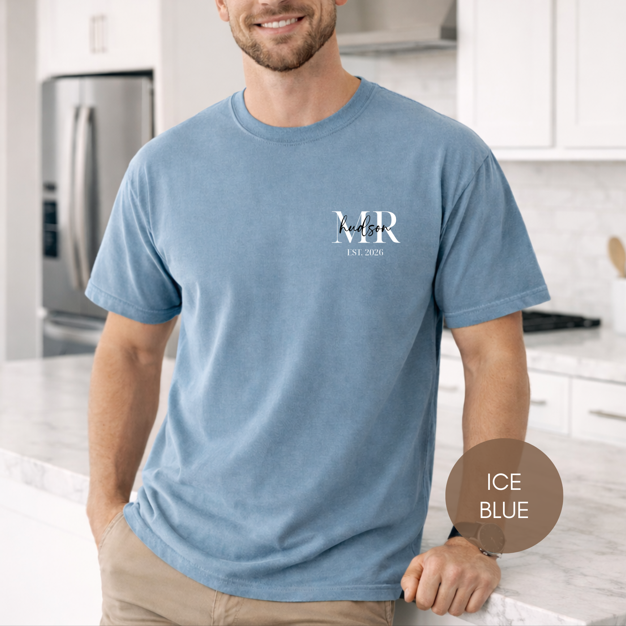 Personalized Mr Anniversary T-Shirt — Minimalist Husband Graphic Tee