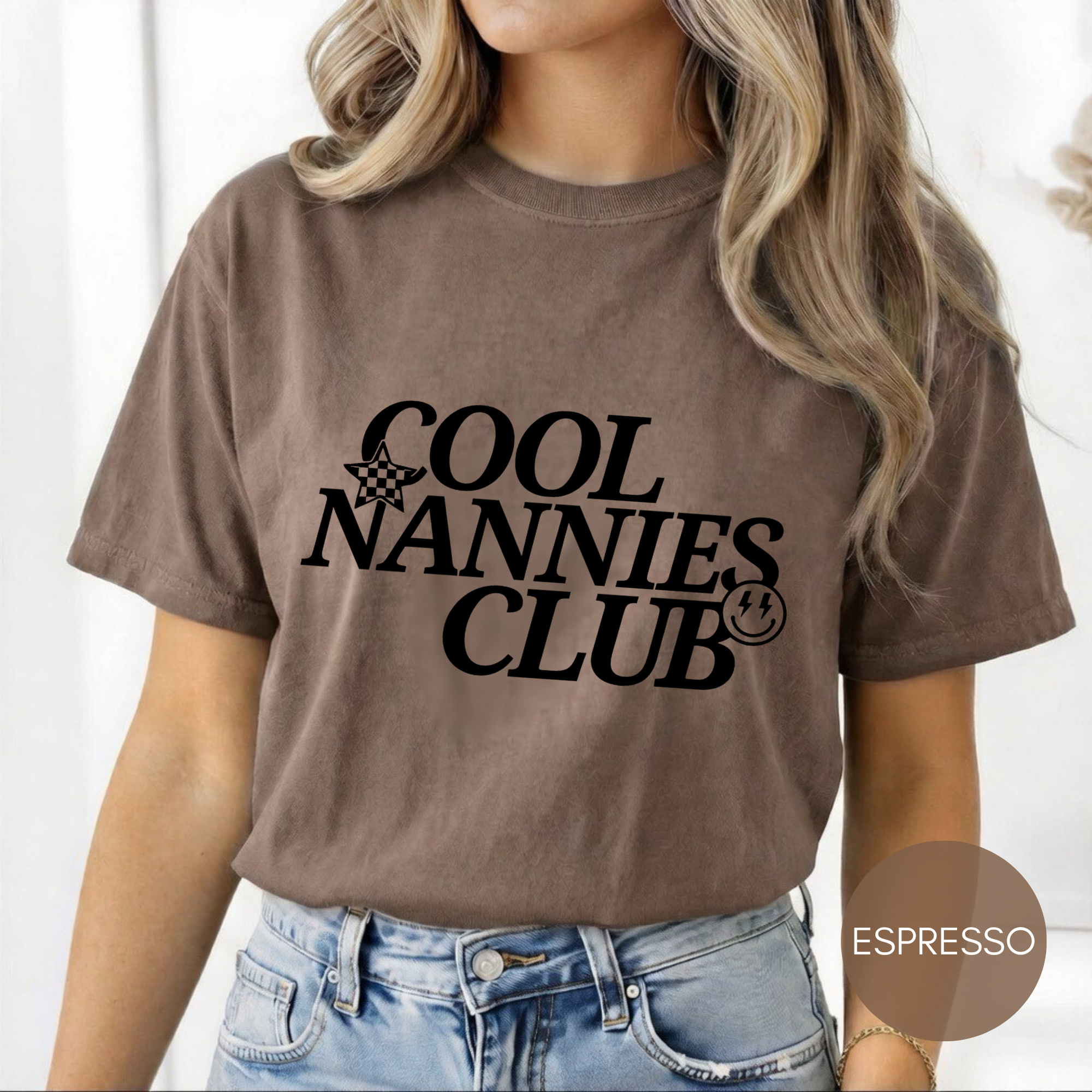 Cool Nannies Club T-Shirt — Retro Graphic Tee for Nannies & Caregivers