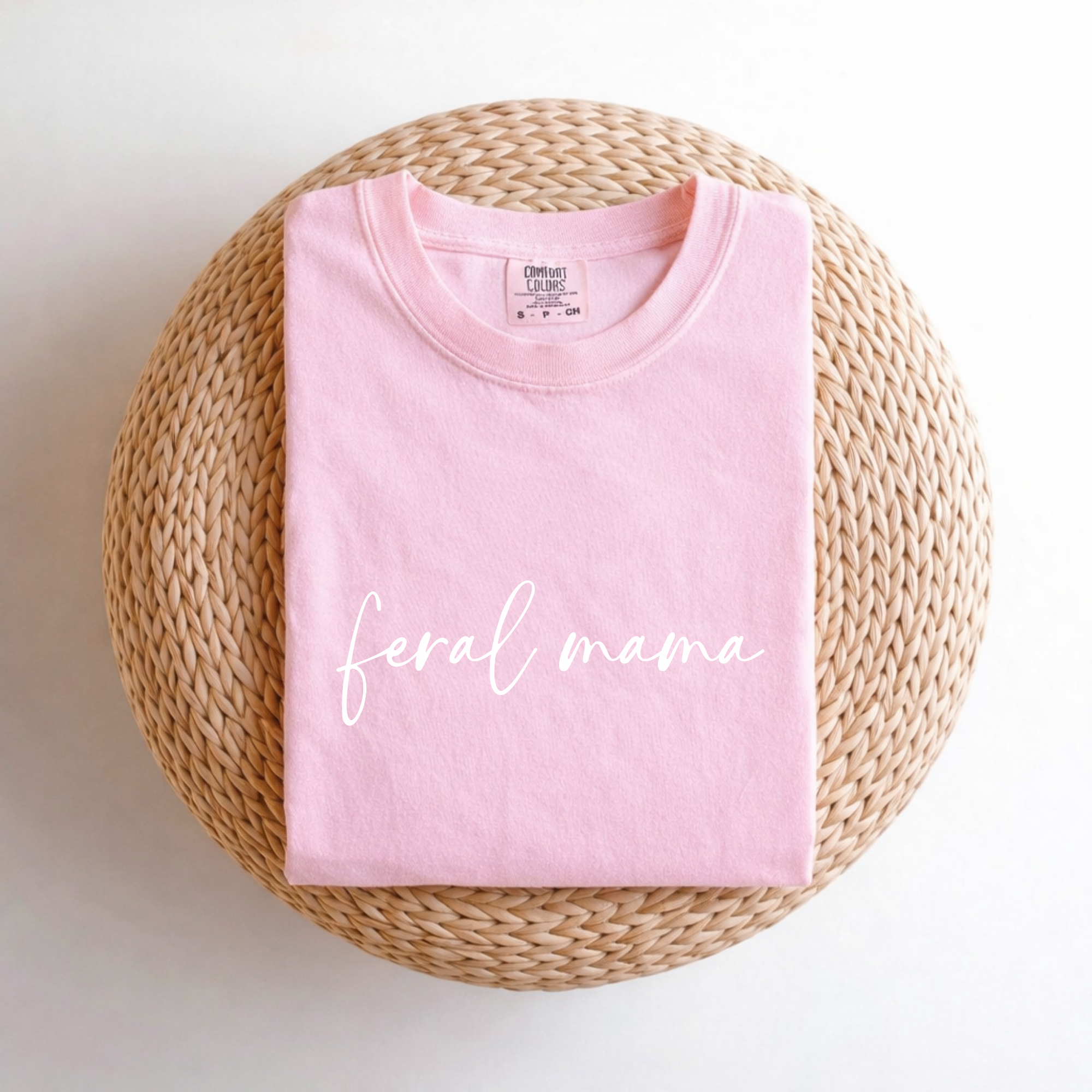 Feral Mama T-Shirt — Minimal Script Mom Tee