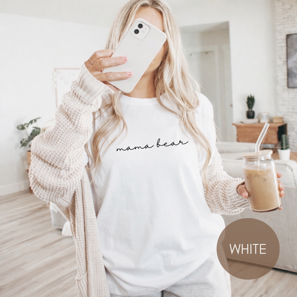 Mama Bear Shirt | Bella Canvas 3001 Women’s T Shirt | Minimalist Mom Shirt | Motherhood Gift Shirt | Cute Mom Life Graphic Tee