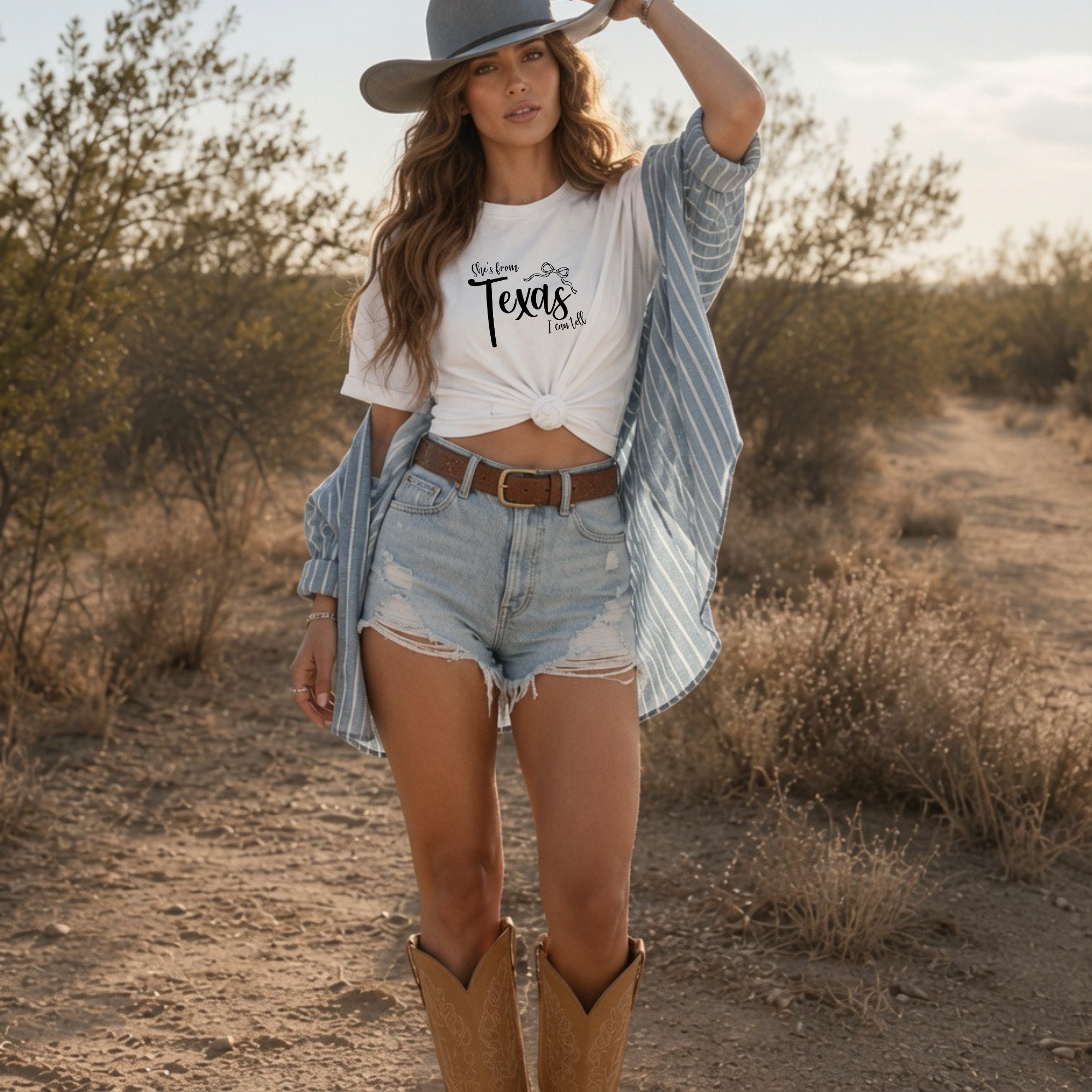 Texas Map T-Shirt — “You’re from Texas I can tell” State Outline Tee