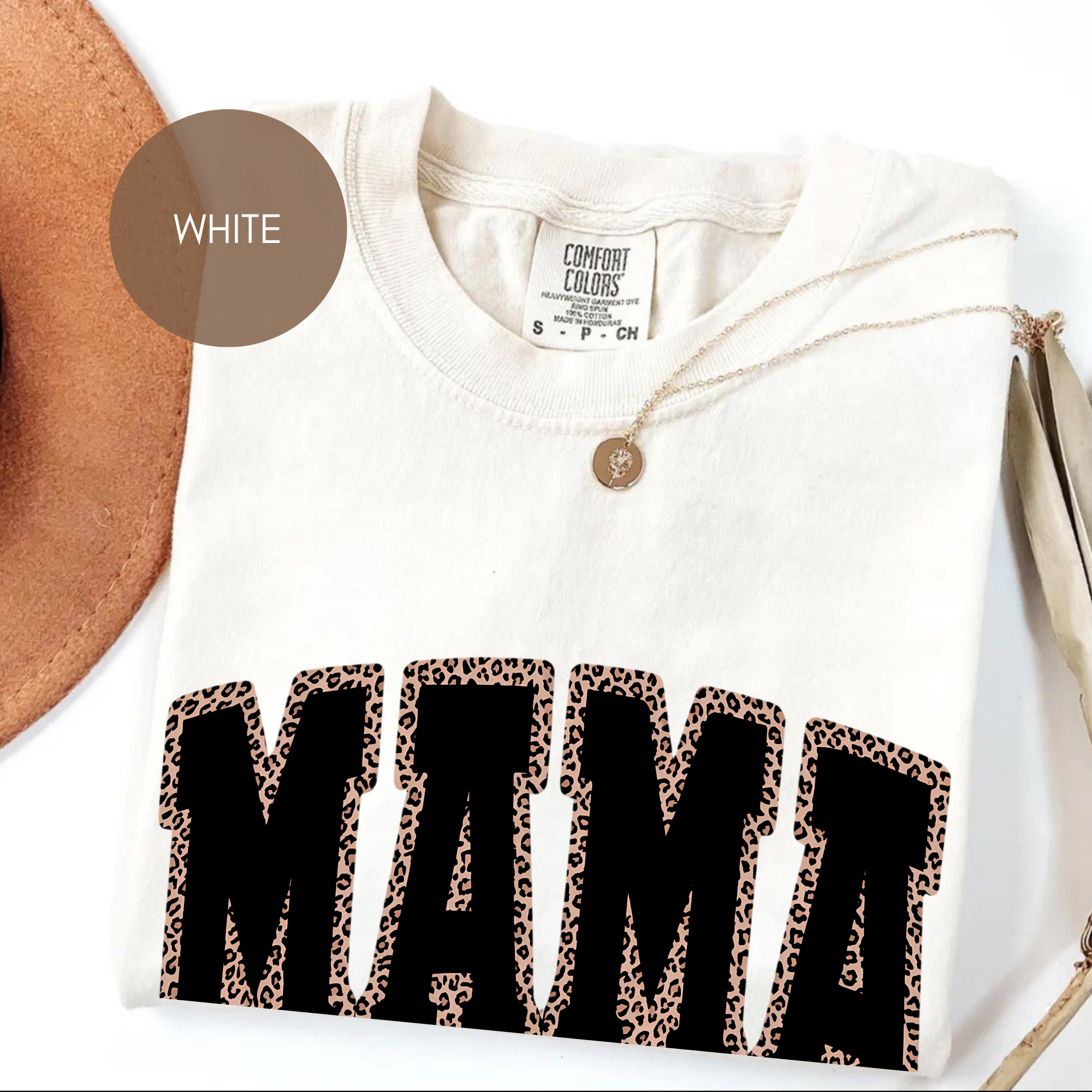 Leopard Mama Shirt | Comfort Colors Mama Tee | Trendy Mom Graphic Shirt | Garment Dyed Boutique Mom Gift