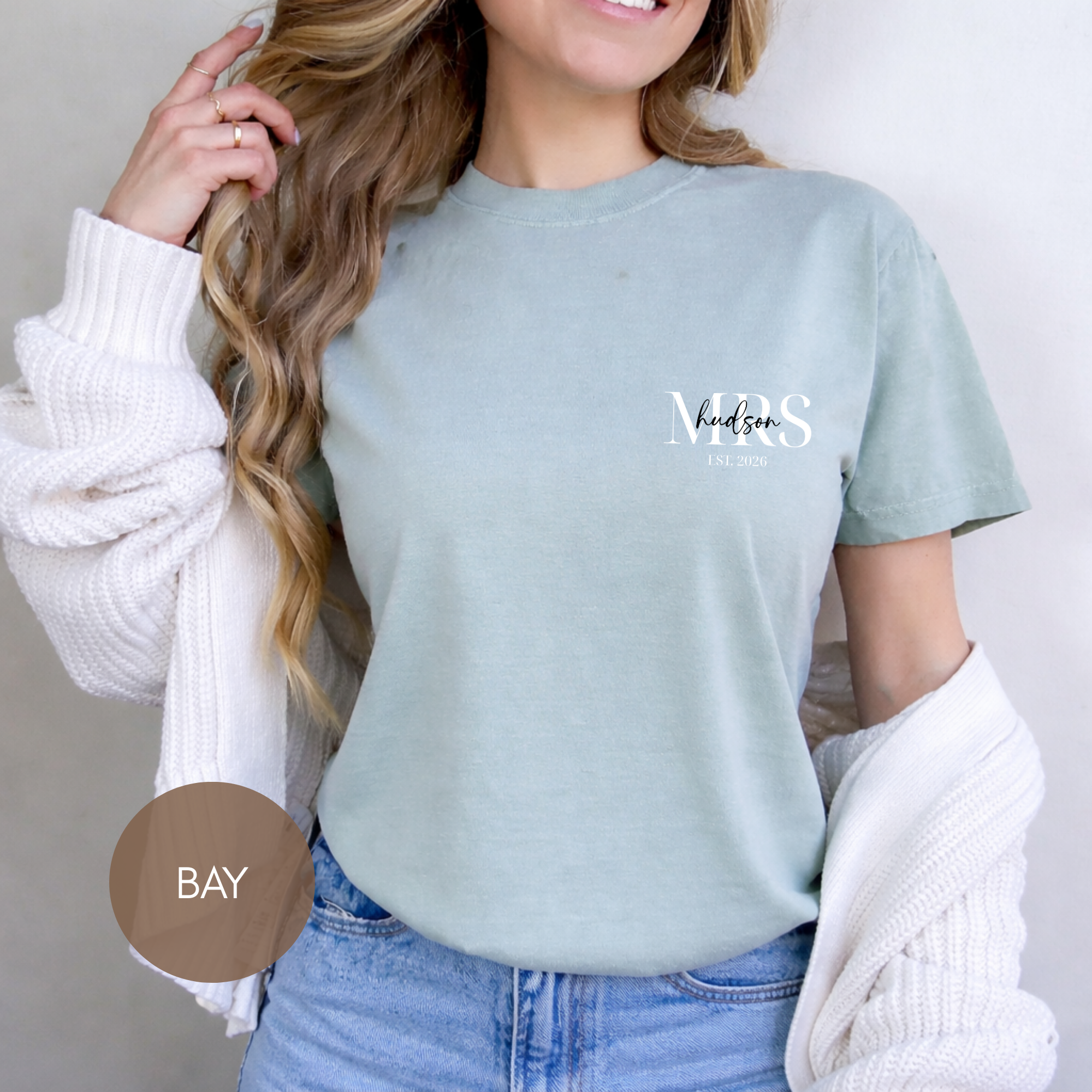 Personalized Mrs Anniversary T-Shirt — Minimalist Wife Graphic Tee