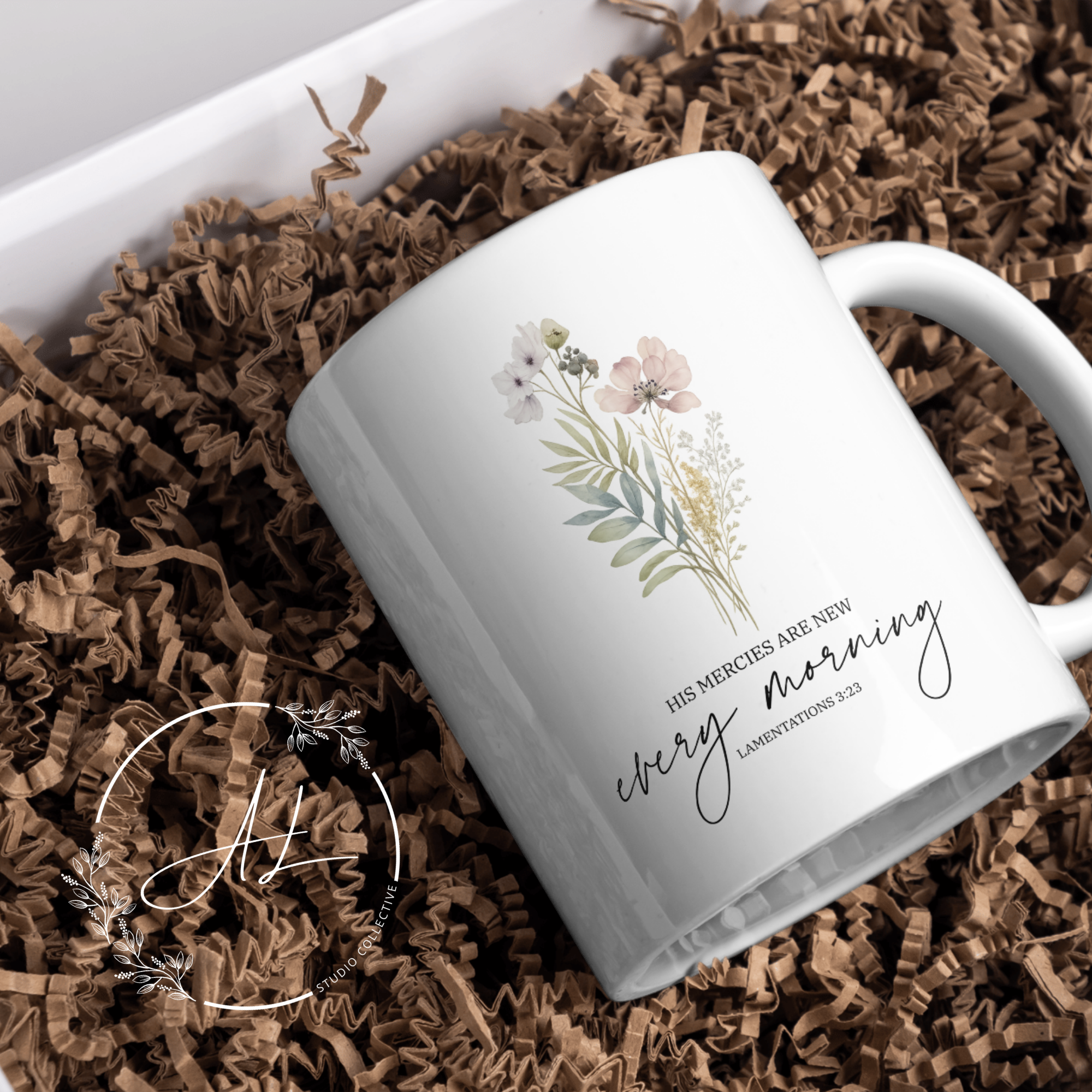 Floral Morning Ceramic Mug – 'Every Morning' Inspirational Coffee Cup (11oz & 15oz)