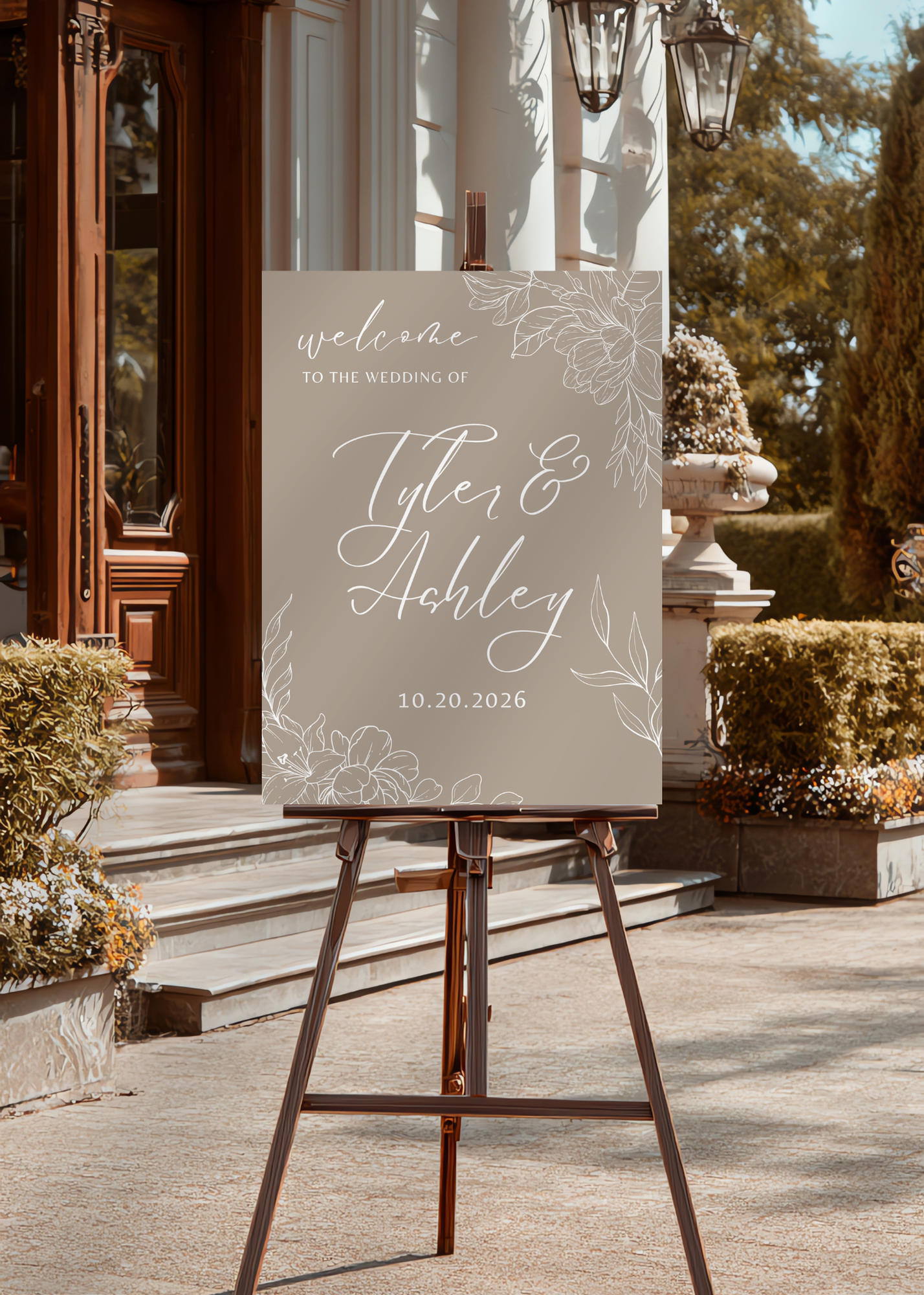 Neutral Wedding Mega Bundle Editable Canva Templates | Minimalist Taupe Wedding Suite | Printable Wedding Signs Invitations Menu Bundle