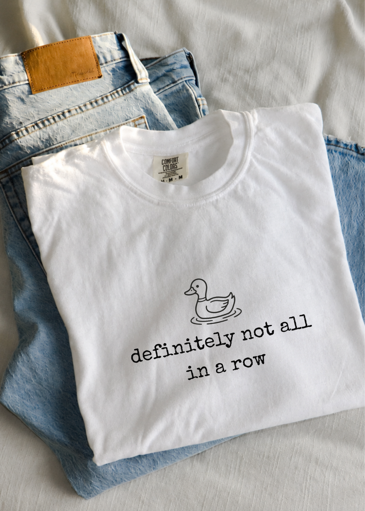 Ducks Not in a Row Shirt for Women, Funny Duck Graphic Tee, Sarcastic Humor T-Shirt, Comfort Colors Casual Unisex Top