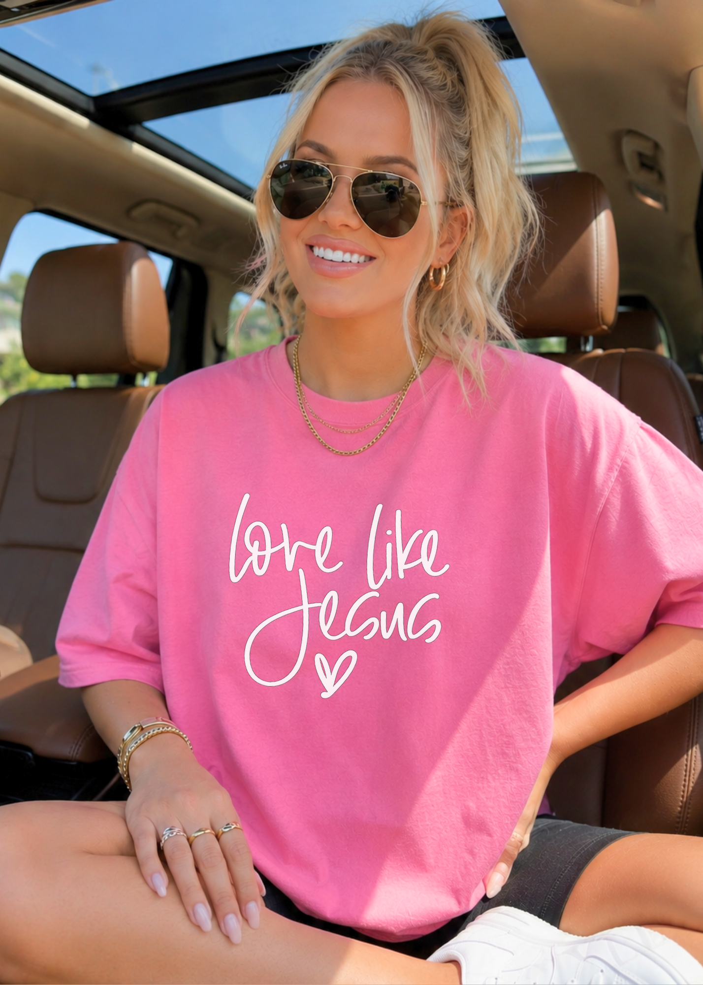 Love Like Jesus T-Shirt — Christian Faith Graphic Tee with Handwritten Script