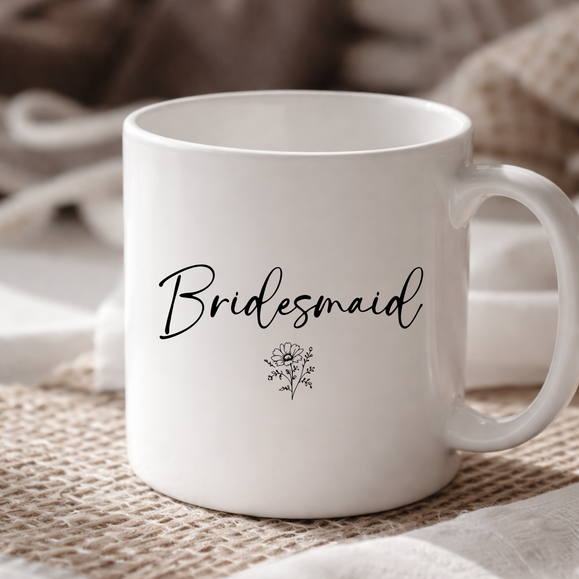 Personalized Bridesmaid Coffee Mug | Custom Name Bridesmaid Gift | Minimalist Bridal Party Mug | Wedding Party Gift | Bridesmaid Proposal Gift