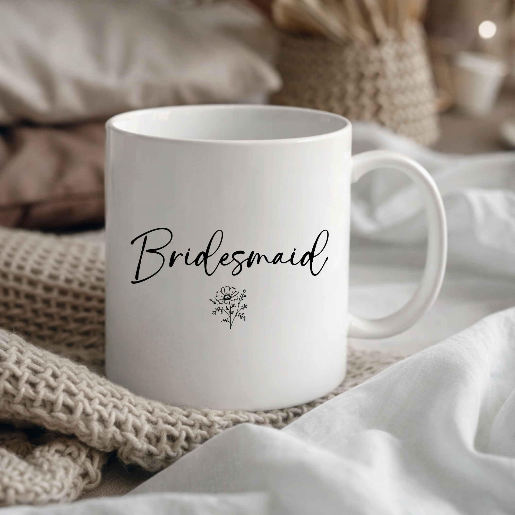 Personalized Bridesmaid Coffee Mug | Custom Name Bridesmaid Gift | Minimalist Bridal Party Mug | Wedding Party Gift | Bridesmaid Proposal Gift