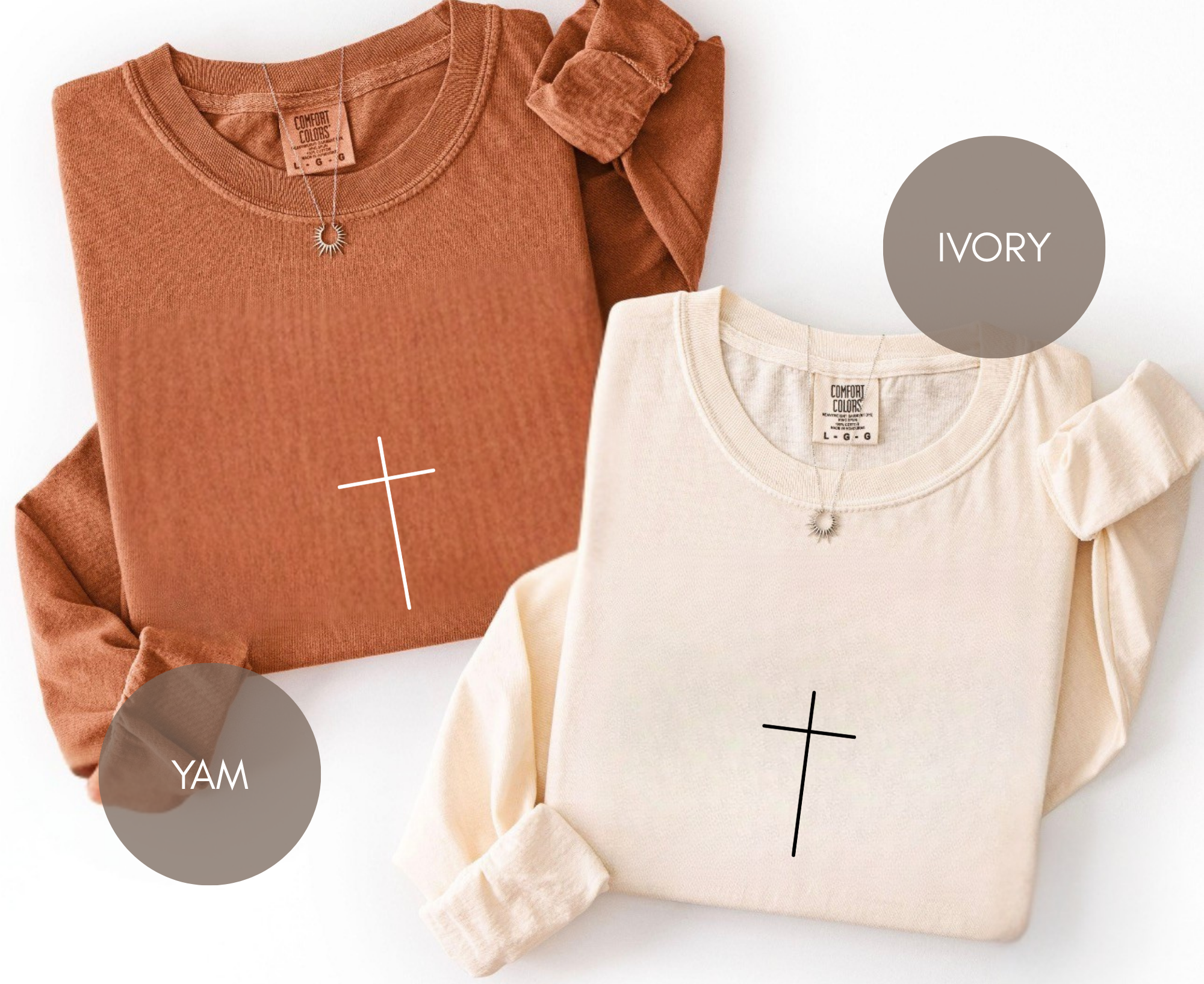 Comfort Colors 6014 Christian Long Sleeve Shirt | Minimal Cross Faith Shirt | All My Heroes Went To Prison Bible Shirt | Christian Apparel