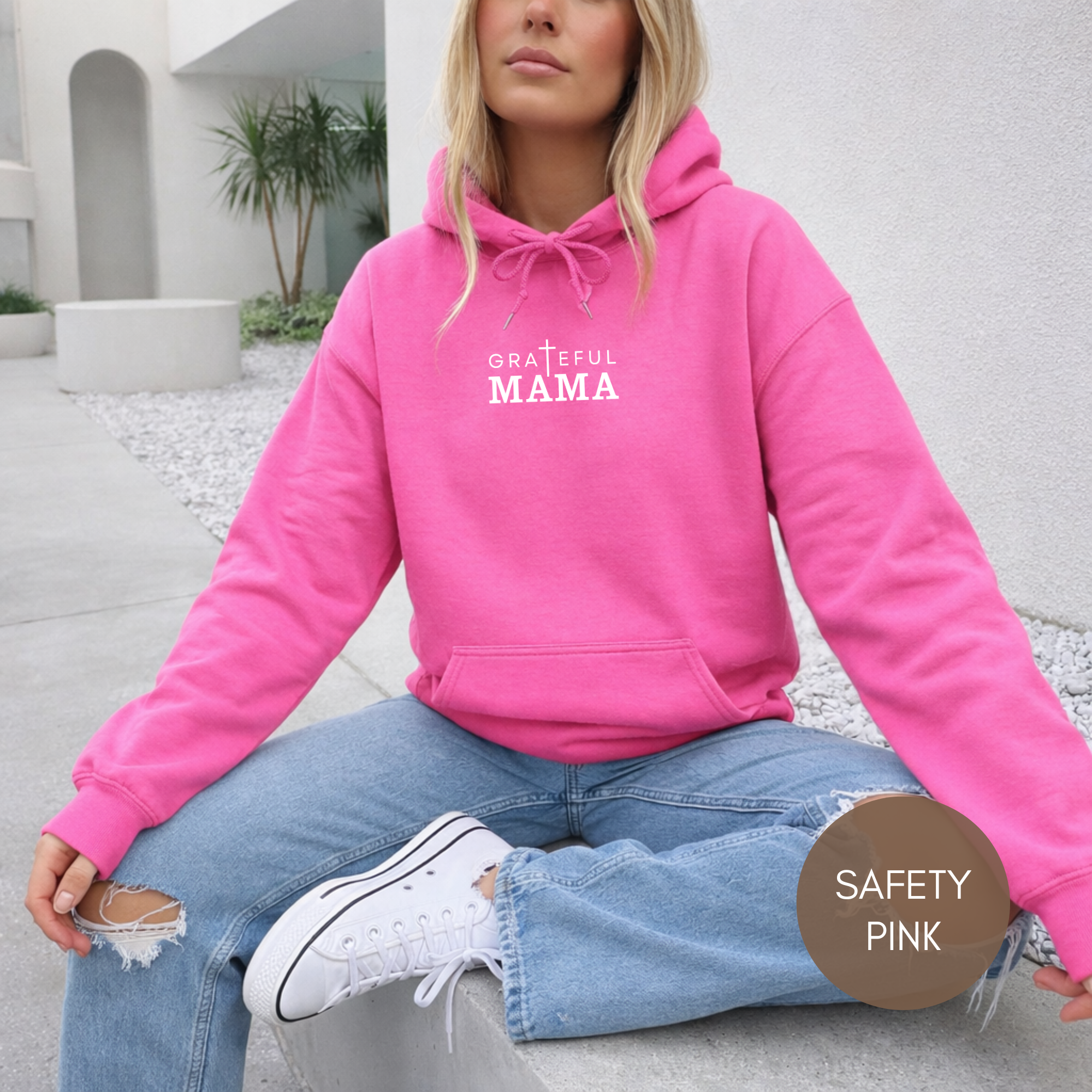 Grateful Mama Gildan 18500 Hoodie | Christian Mom Hoodie | Faith Mama Sweatshirt | Religious Mom Gift | Mother’s Day Gift