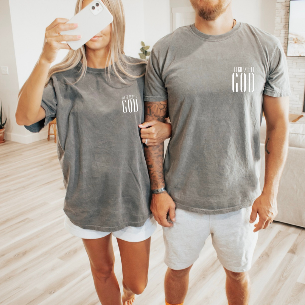 Let Go and Let God T-Shirt — Faith Inspirational Graphic Tee