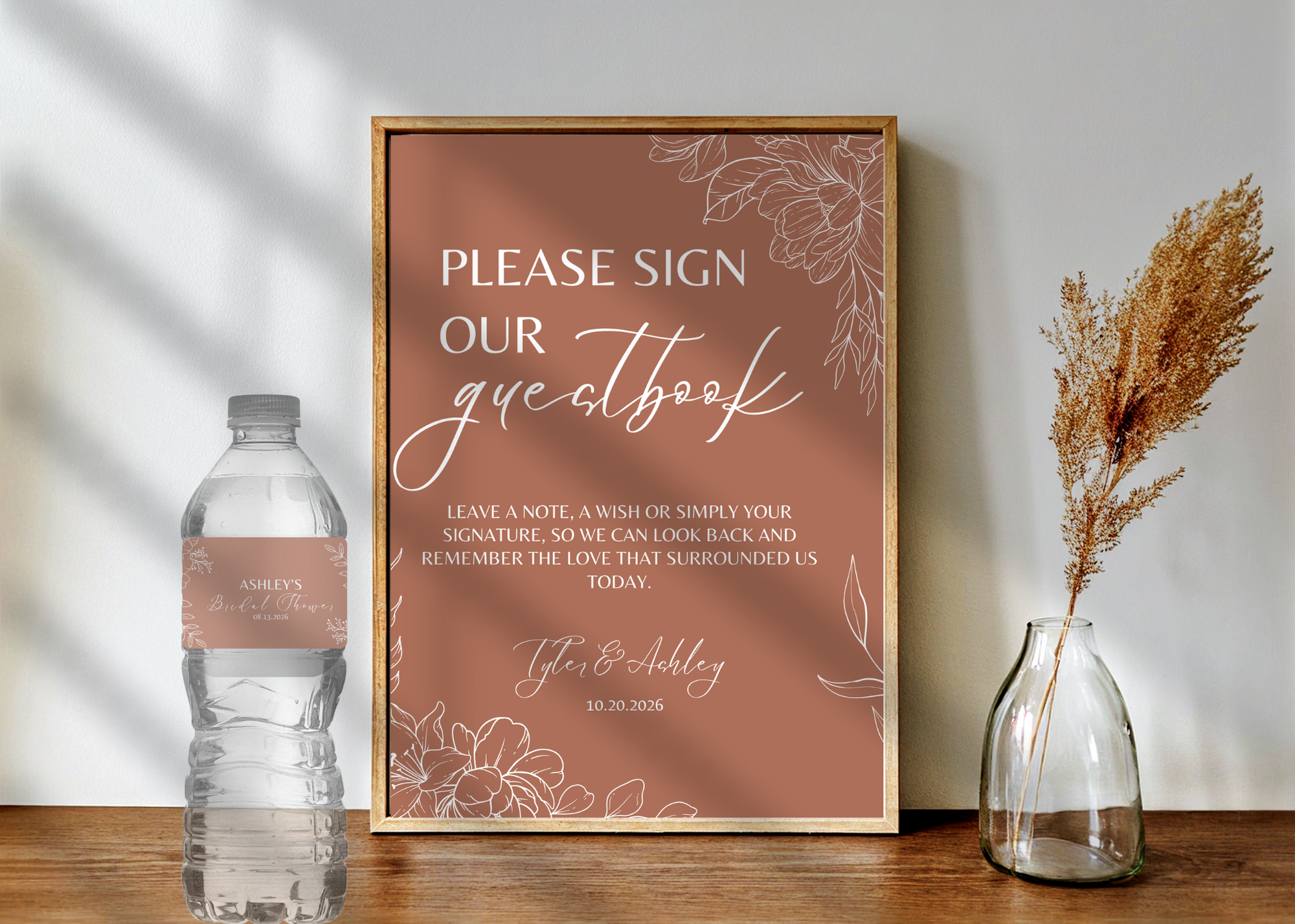 Terracotta Boho Wedding Mega Bundle | 30+ Editable Canva Wedding Templates | Invitation Suite, Signs, Menu, Games, Labels