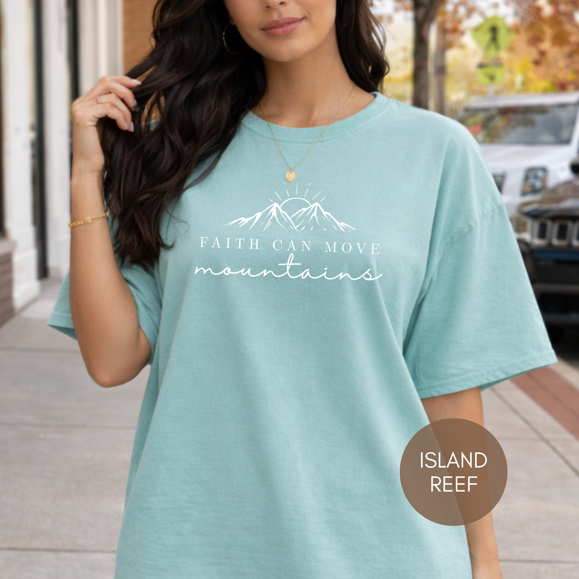 Faith Can Move Mountains Shirt | Christian Graphic Tee | Inspirational Bible Verse Shirt | Comfort Colors Faith Tee | Christian Gift