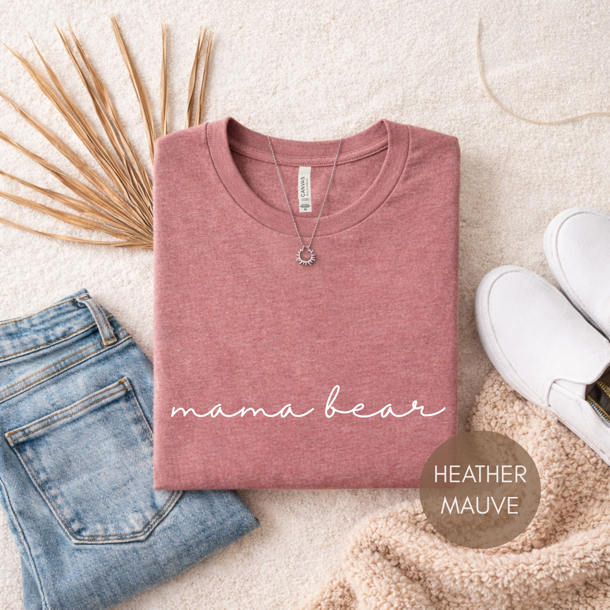 Mama Bear Shirt | Bella Canvas 3001 Women’s T Shirt | Minimalist Mom Shirt | Motherhood Gift Shirt | Cute Mom Life Graphic Tee
