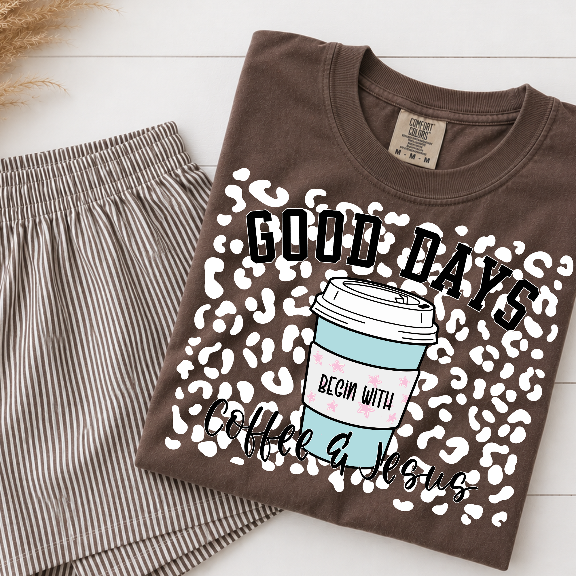 Coffee & Jesus T-Shirt — 'Good Days begin with Coffee & Jesus' Graphic Tee