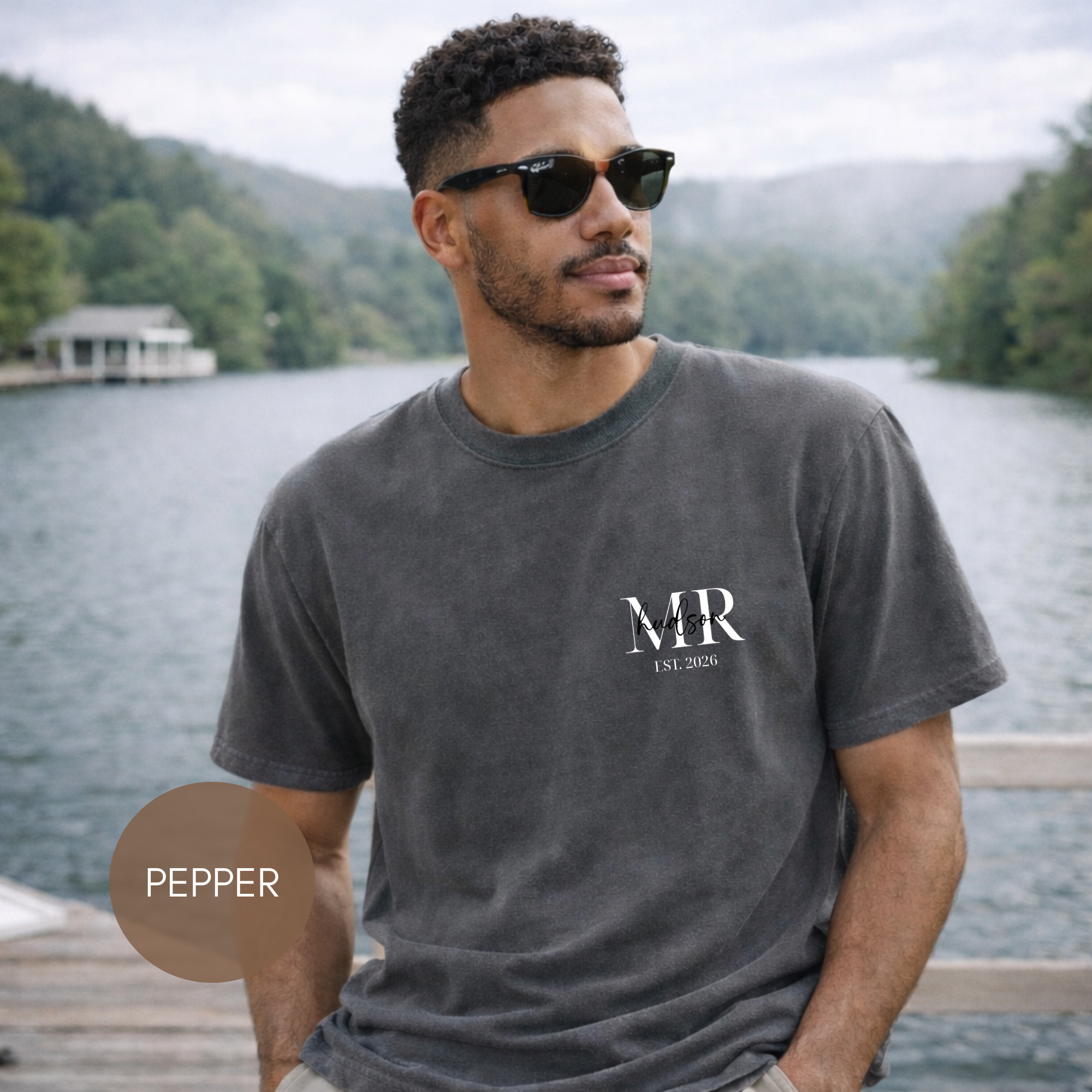 Personalized Mr Anniversary T-Shirt — Minimalist Husband Graphic Tee