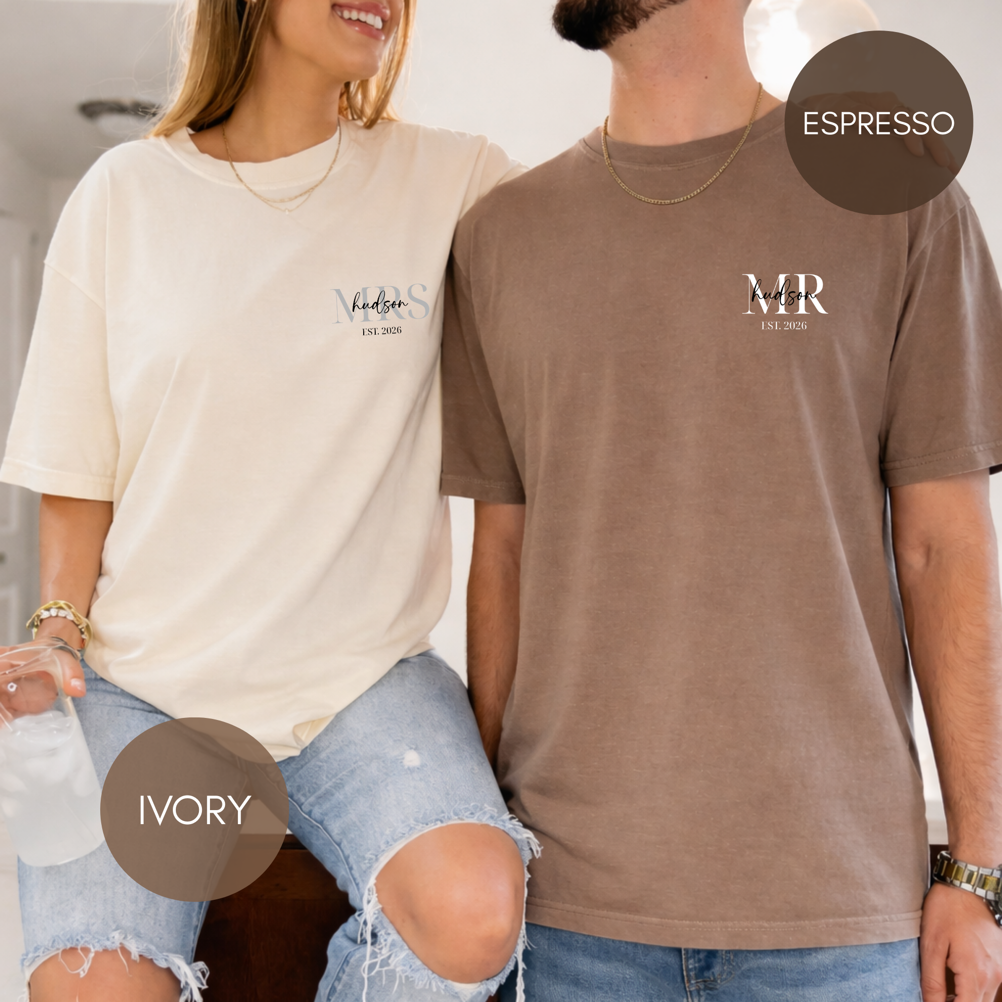 Personalized Mr Anniversary T-Shirt — Minimalist Husband Graphic Tee