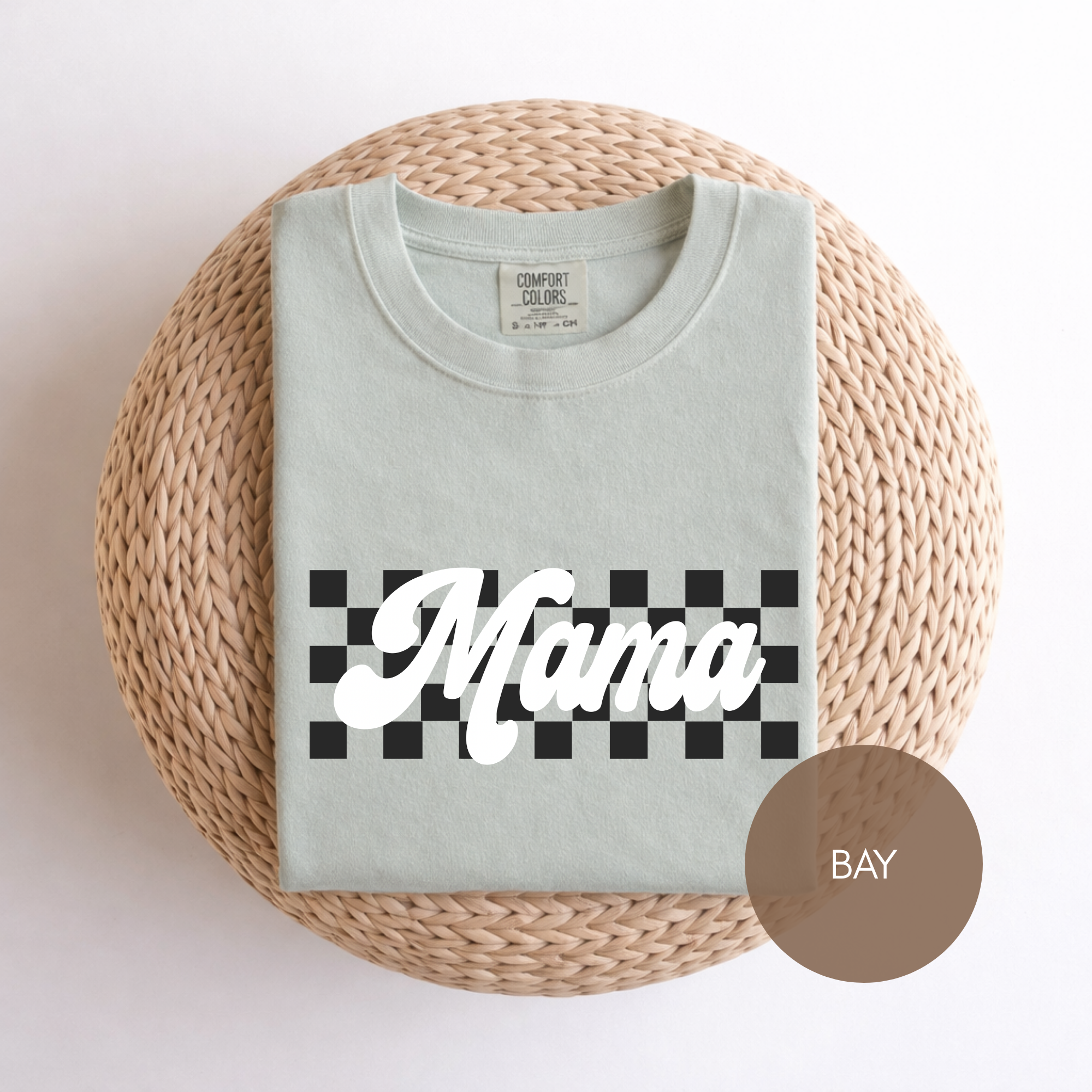 Mama Checkered Shirt | Comfort Colors Mama Tee | Retro Mama Graphic Shirt | Garment Dyed Mom Shirt | Trendy Motherhood Tee | Gift for Mom