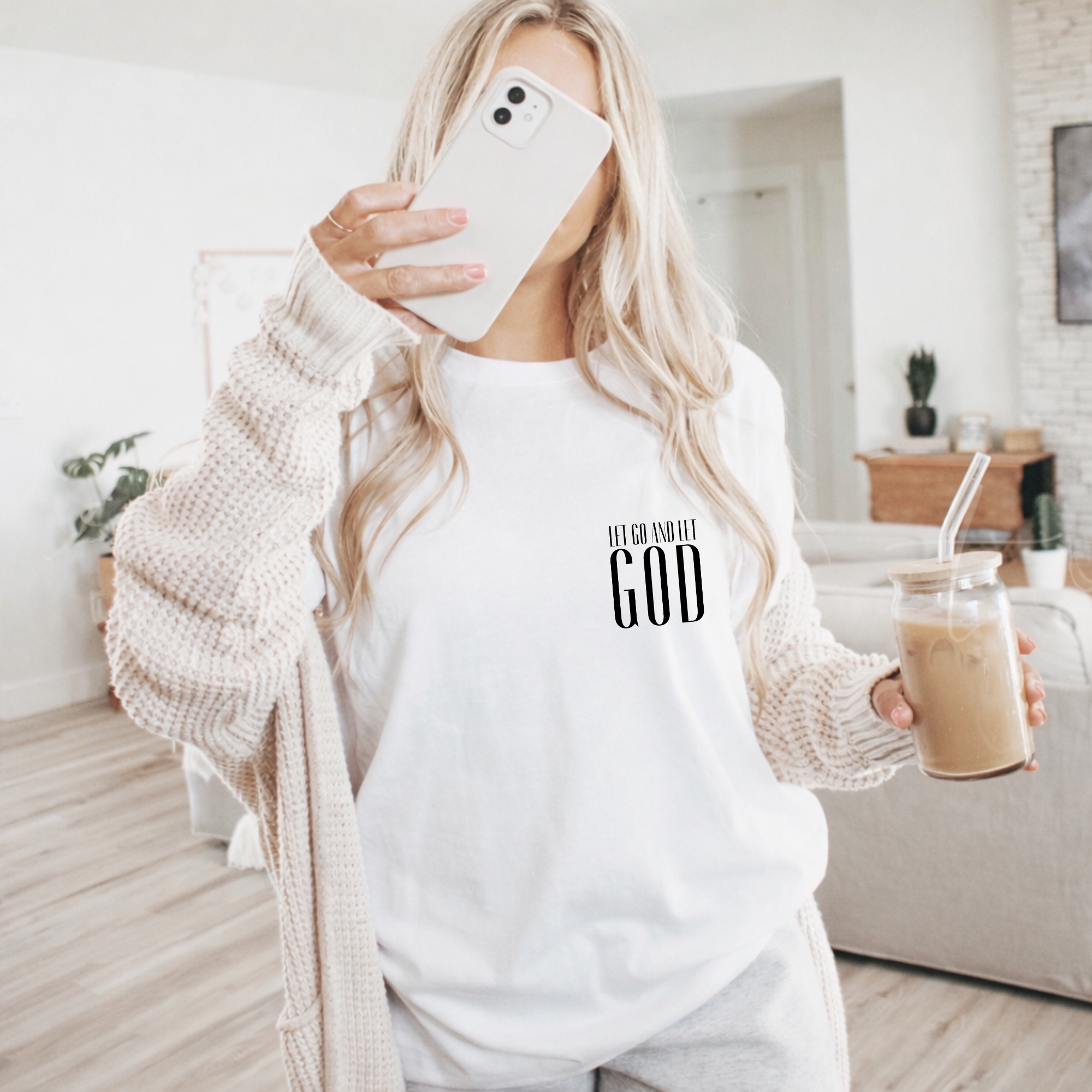 Let Go and Let God T-Shirt — Faith Inspirational Graphic Tee