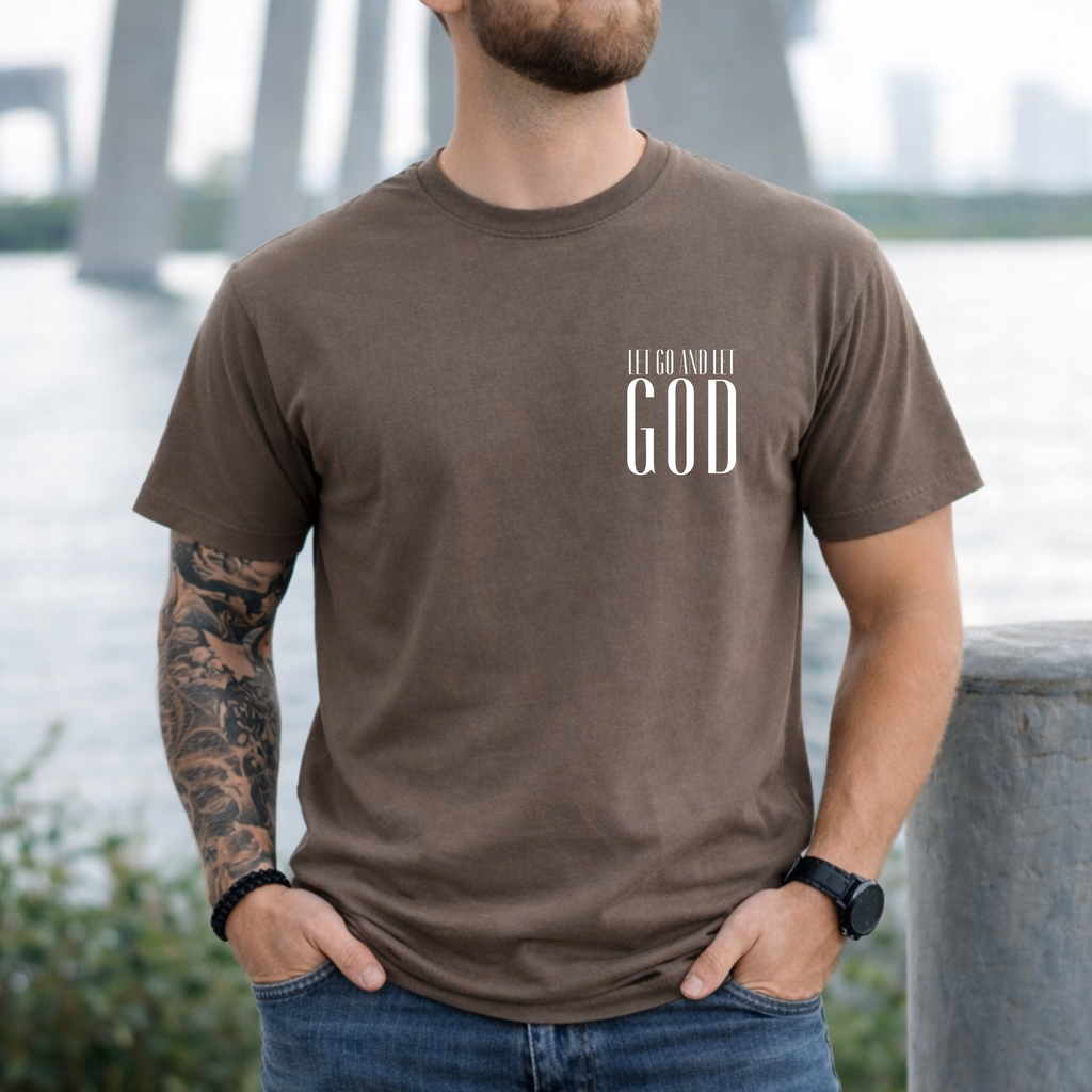 Let Go and Let God T-Shirt — Faith Inspirational Graphic Tee