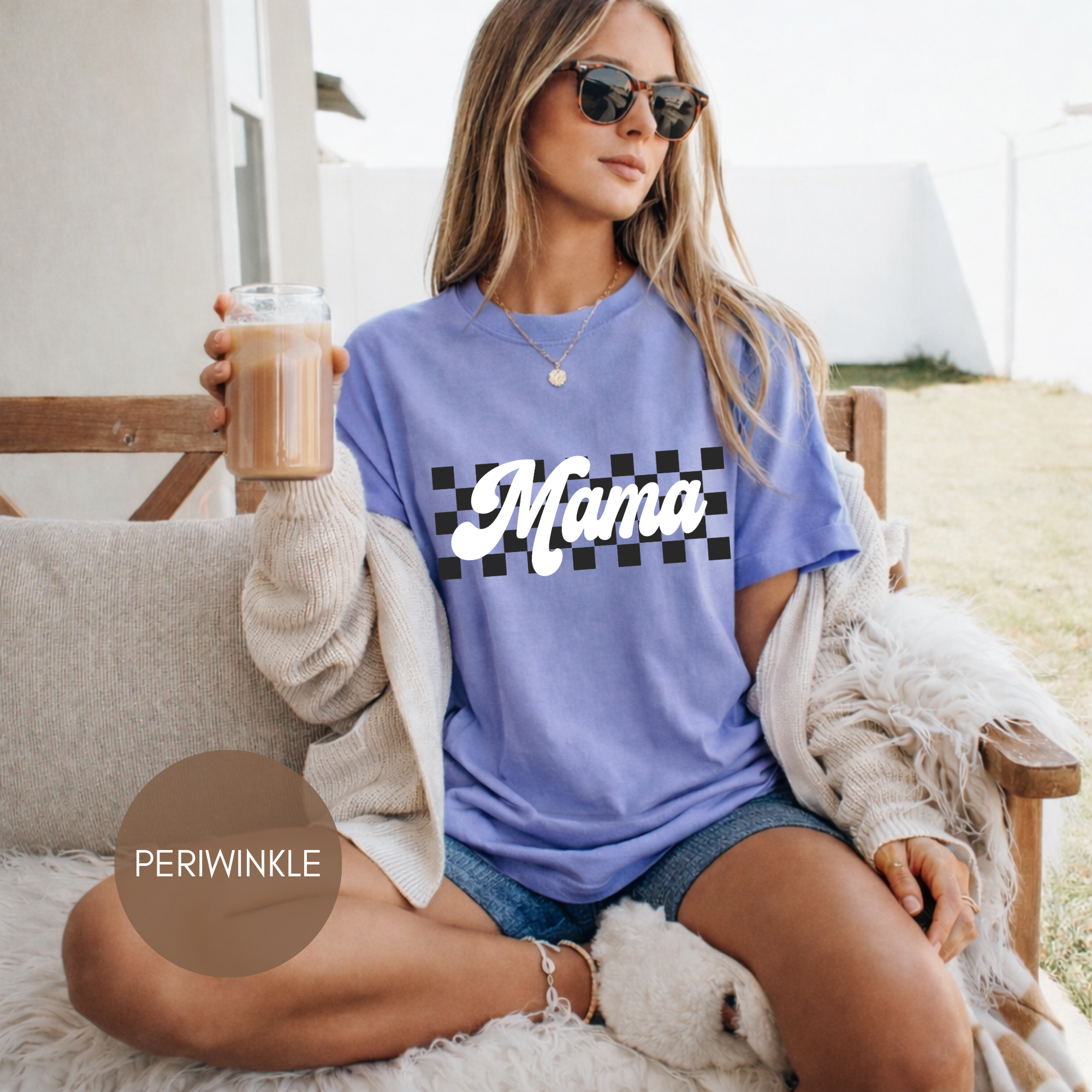 Mama Checkered Shirt | Comfort Colors Mama Tee | Retro Mama Graphic Shirt | Garment Dyed Mom Shirt | Trendy Motherhood Tee | Gift for Mom