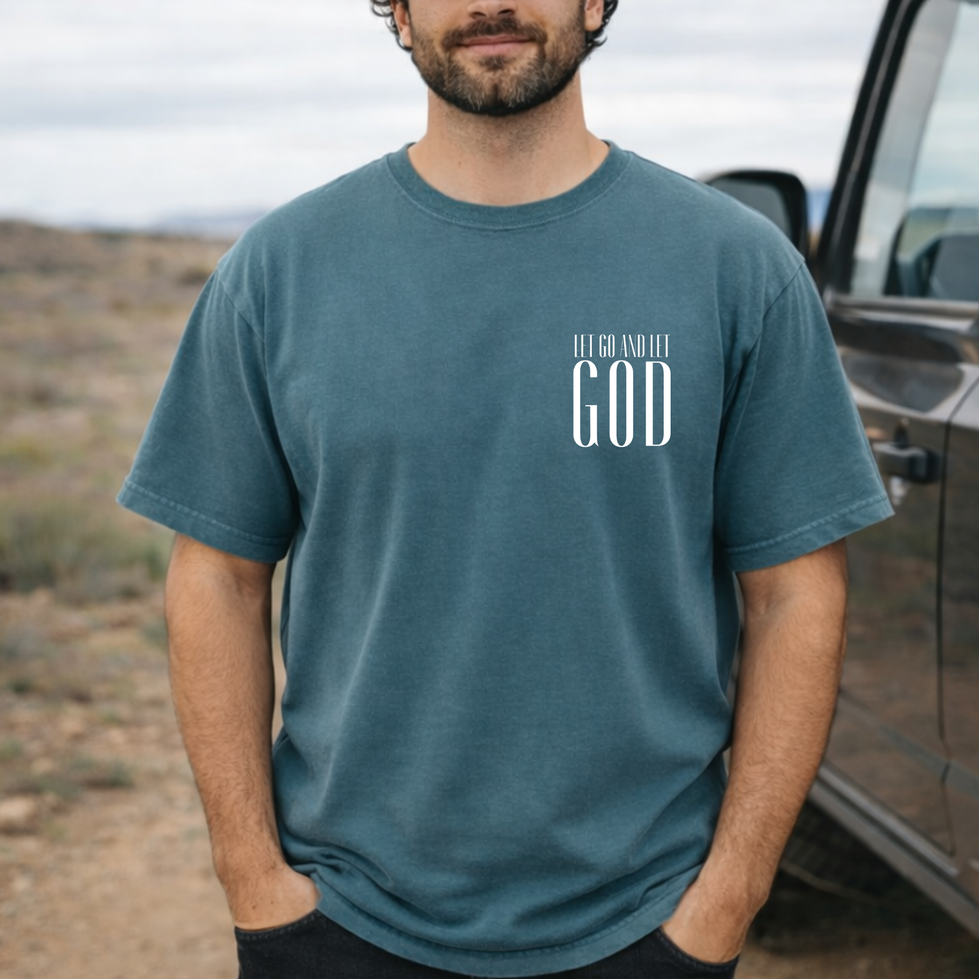 Let Go and Let God T-Shirt — Faith Inspirational Graphic Tee