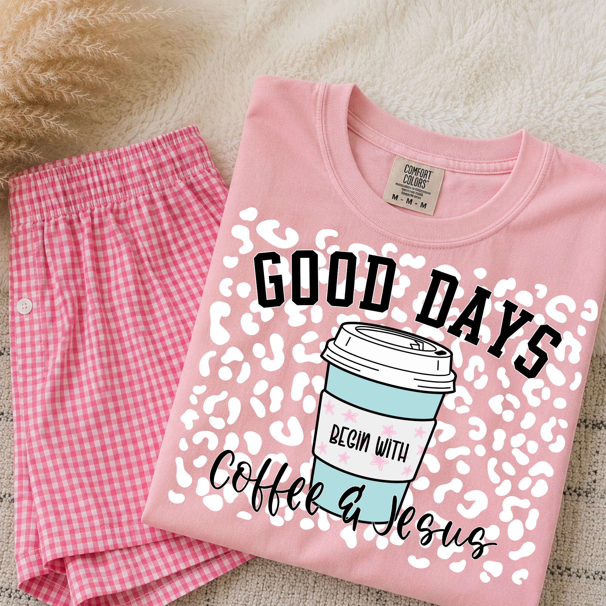 Coffee & Jesus T-Shirt — 'Good Days begin with Coffee & Jesus' Graphic Tee