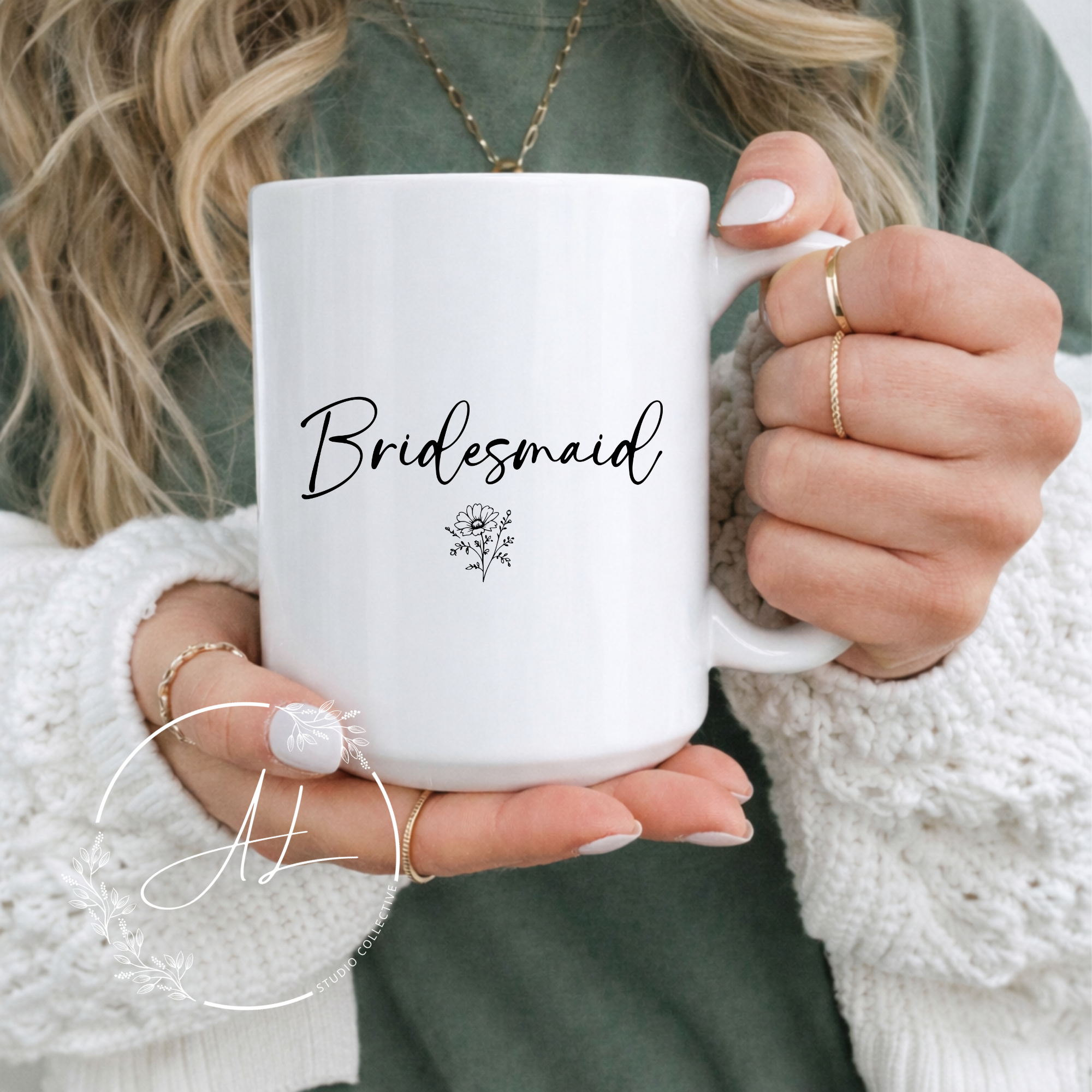 Personalized Bridesmaid Coffee Mug | Custom Name Bridesmaid Gift | Minimalist Bridal Party Mug | Wedding Party Gift | Bridesmaid Proposal Gift