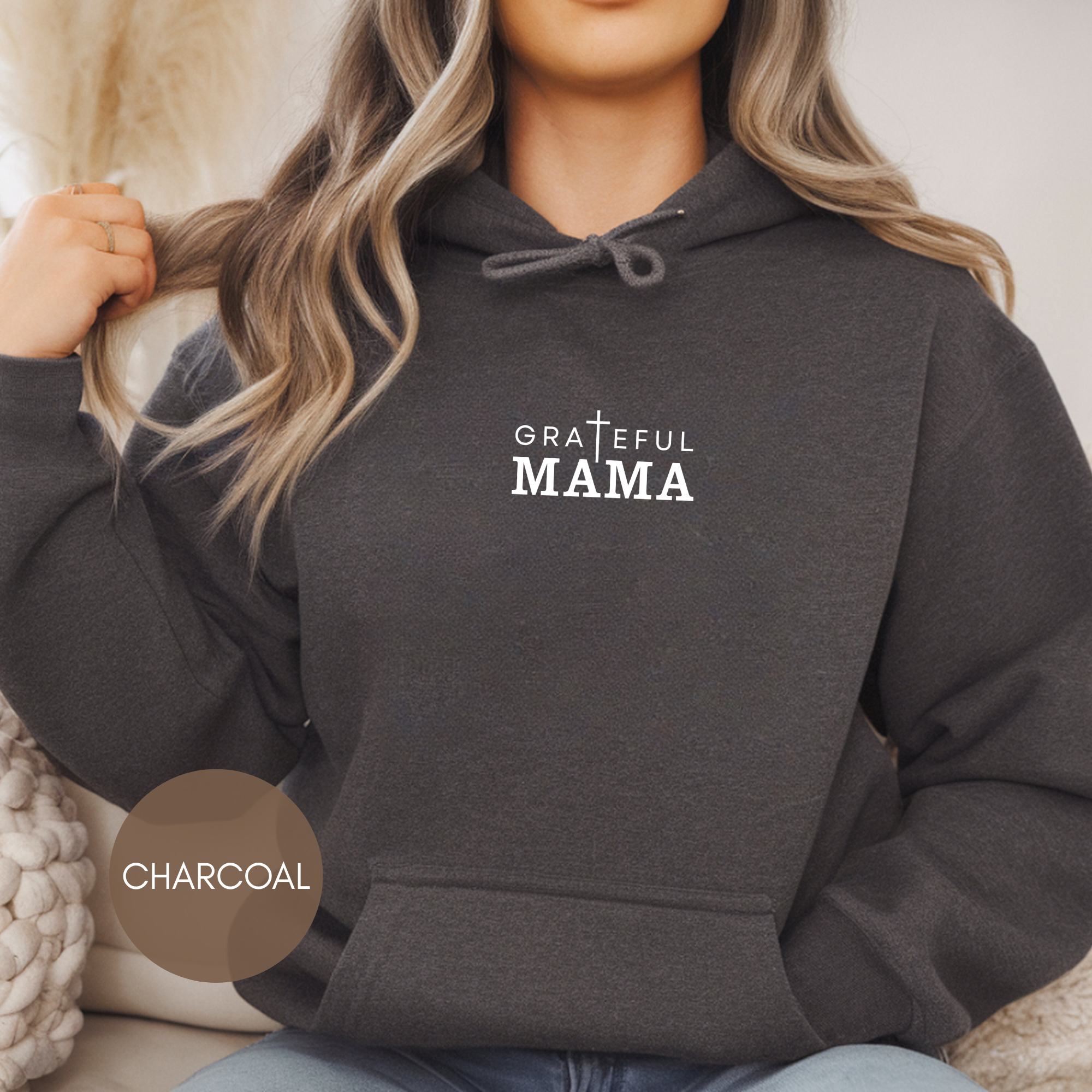 Grateful Mama Gildan 18500 Hoodie | Christian Mom Hoodie | Faith Mama Sweatshirt | Religious Mom Gift | Mother’s Day Gift