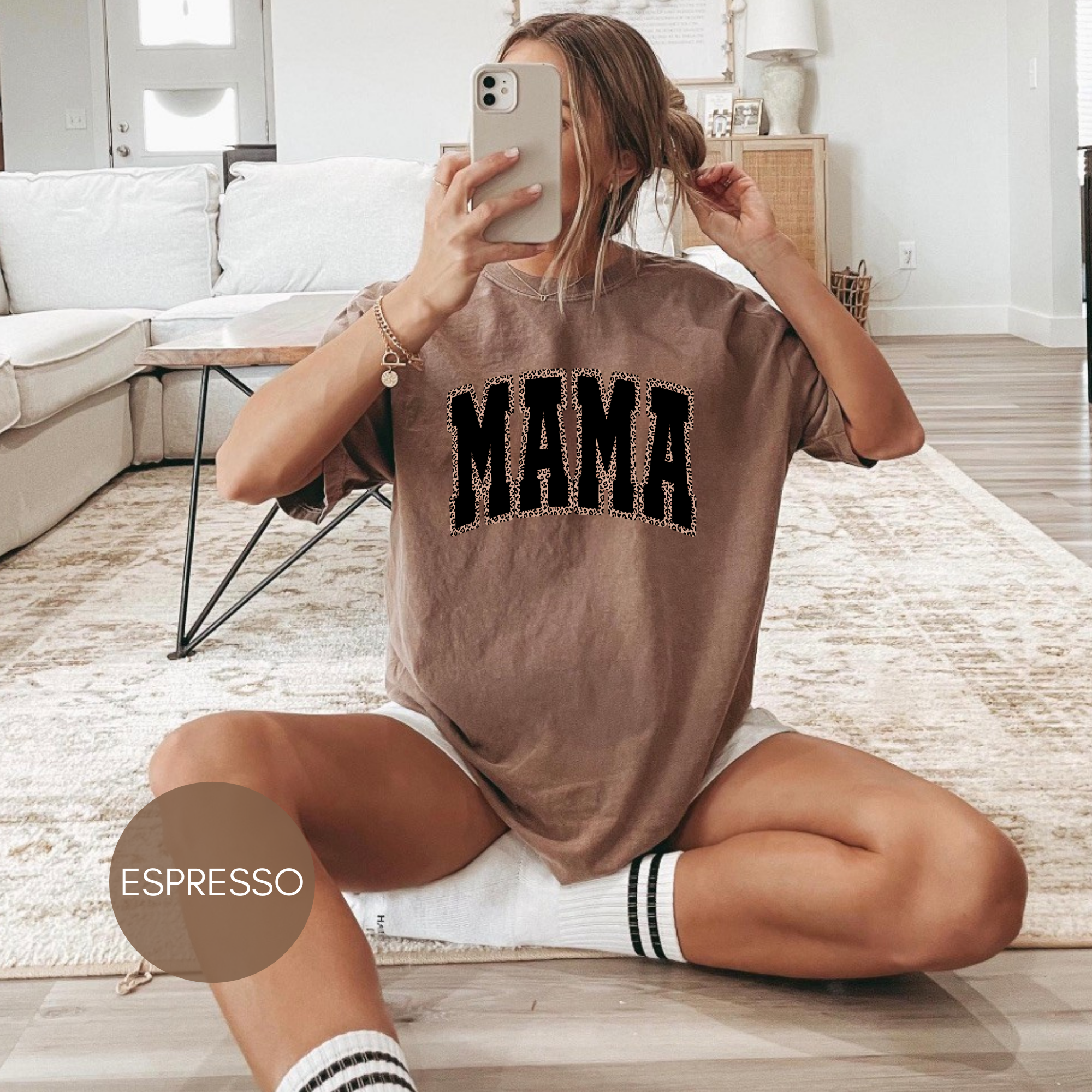 Leopard Mama Shirt | Comfort Colors Mama Tee | Trendy Mom Graphic Shirt | Garment Dyed Boutique Mom Gift