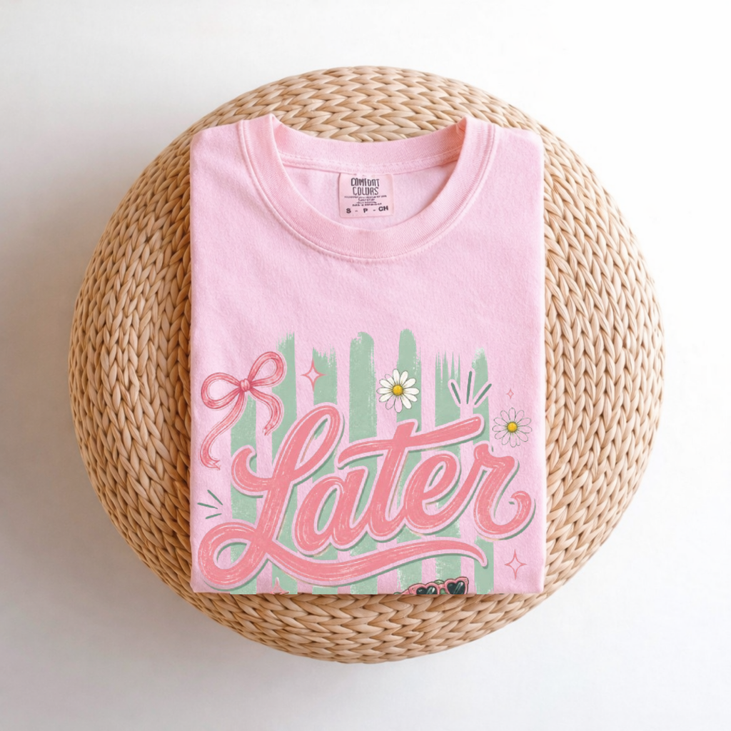 Later Alligator T-Shirt — Retro Script Alligator Graphic Tee