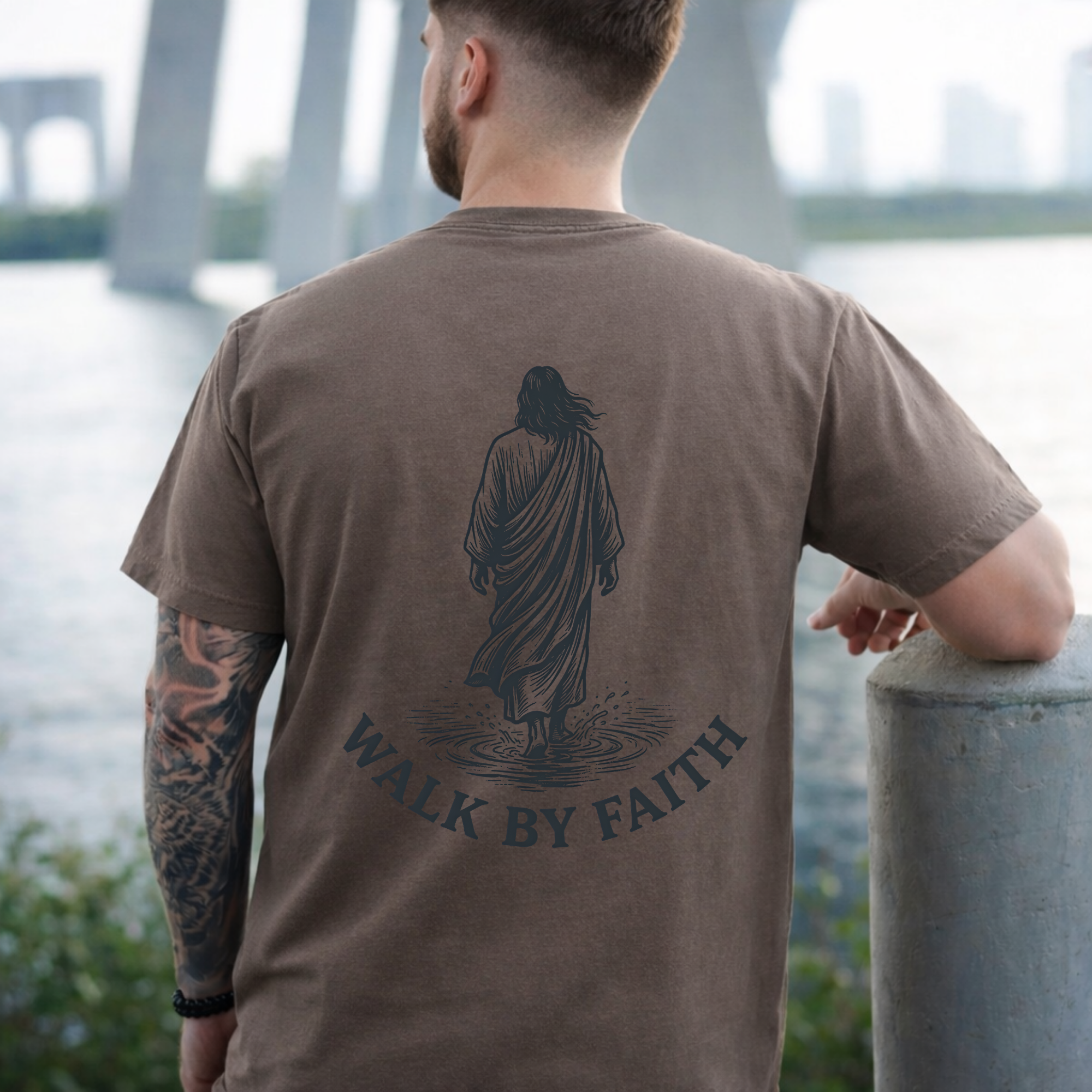Faith Walk T-Shirt — 'Walk By Faith' Christian Graphic Tee
