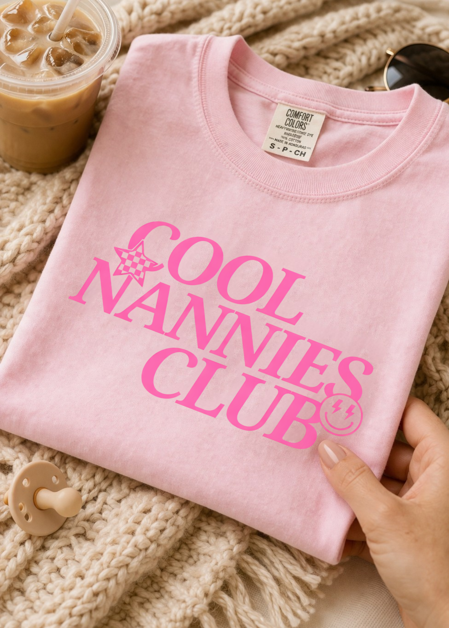 Cool Nannies Club T-Shirt — Retro Graphic Tee for Nannies & Caregivers
