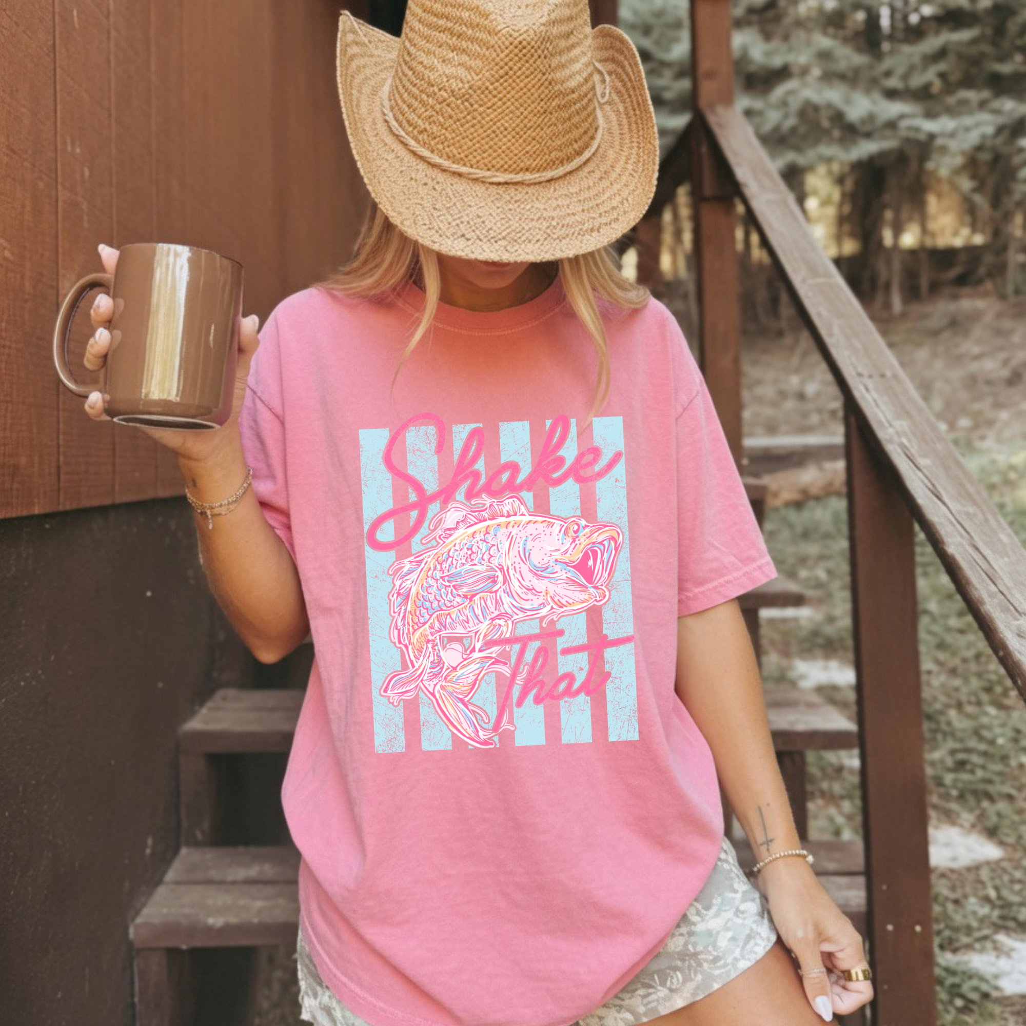 Shake That Bass T-Shirt — Retro Fishing Graphic Tee