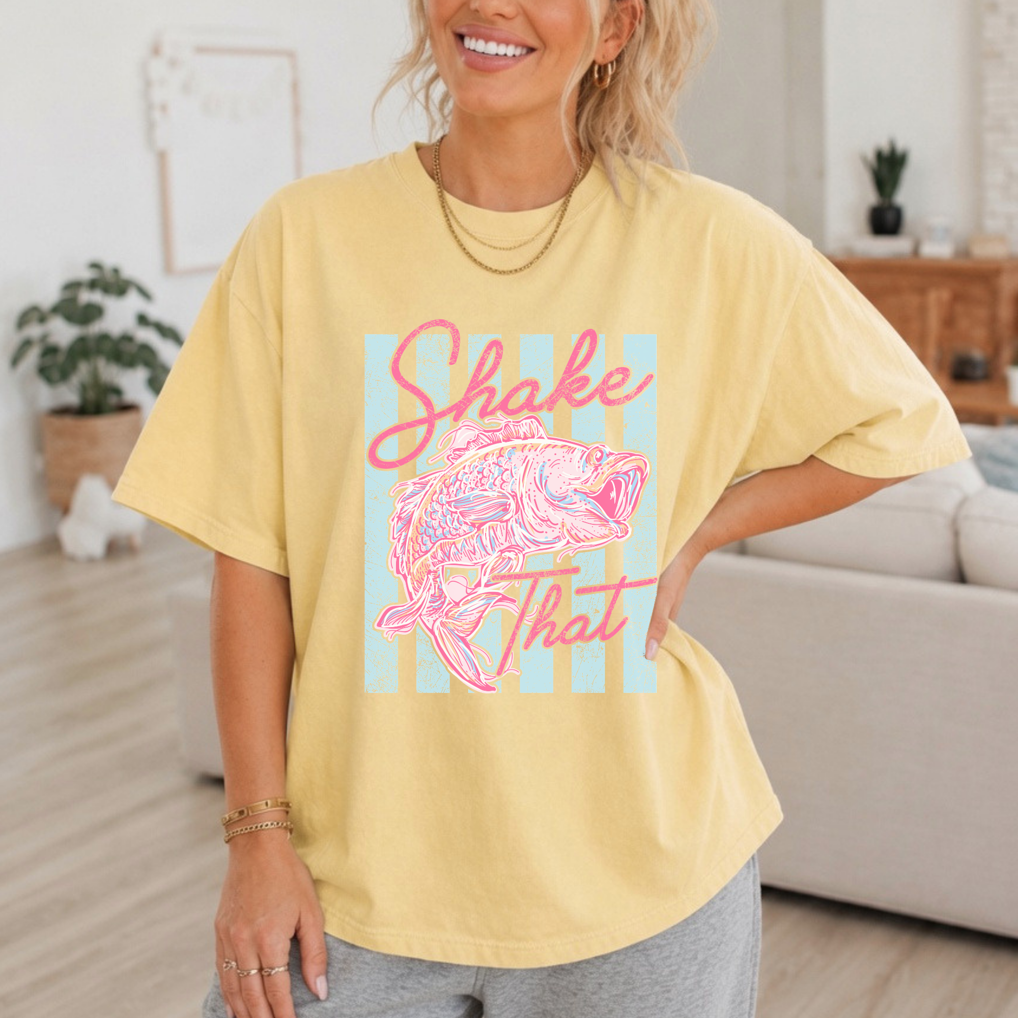 Shake That Bass T-Shirt — Retro Fishing Graphic Tee