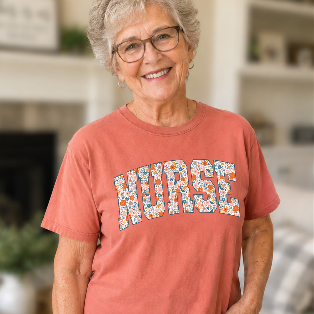Nurse Floral Arch T-Shirt — Nurse Appreciation Gift