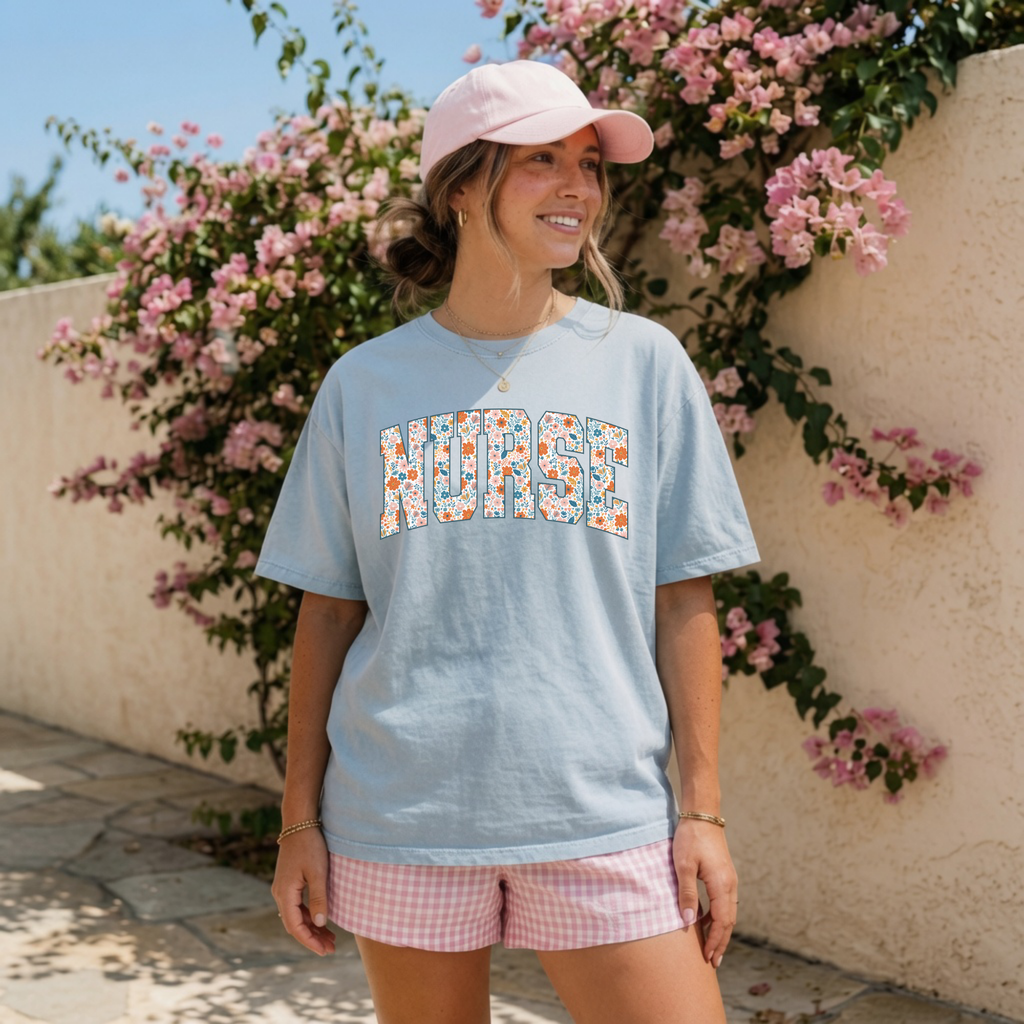 Nurse Floral Arch T-Shirt — Nurse Appreciation Gift