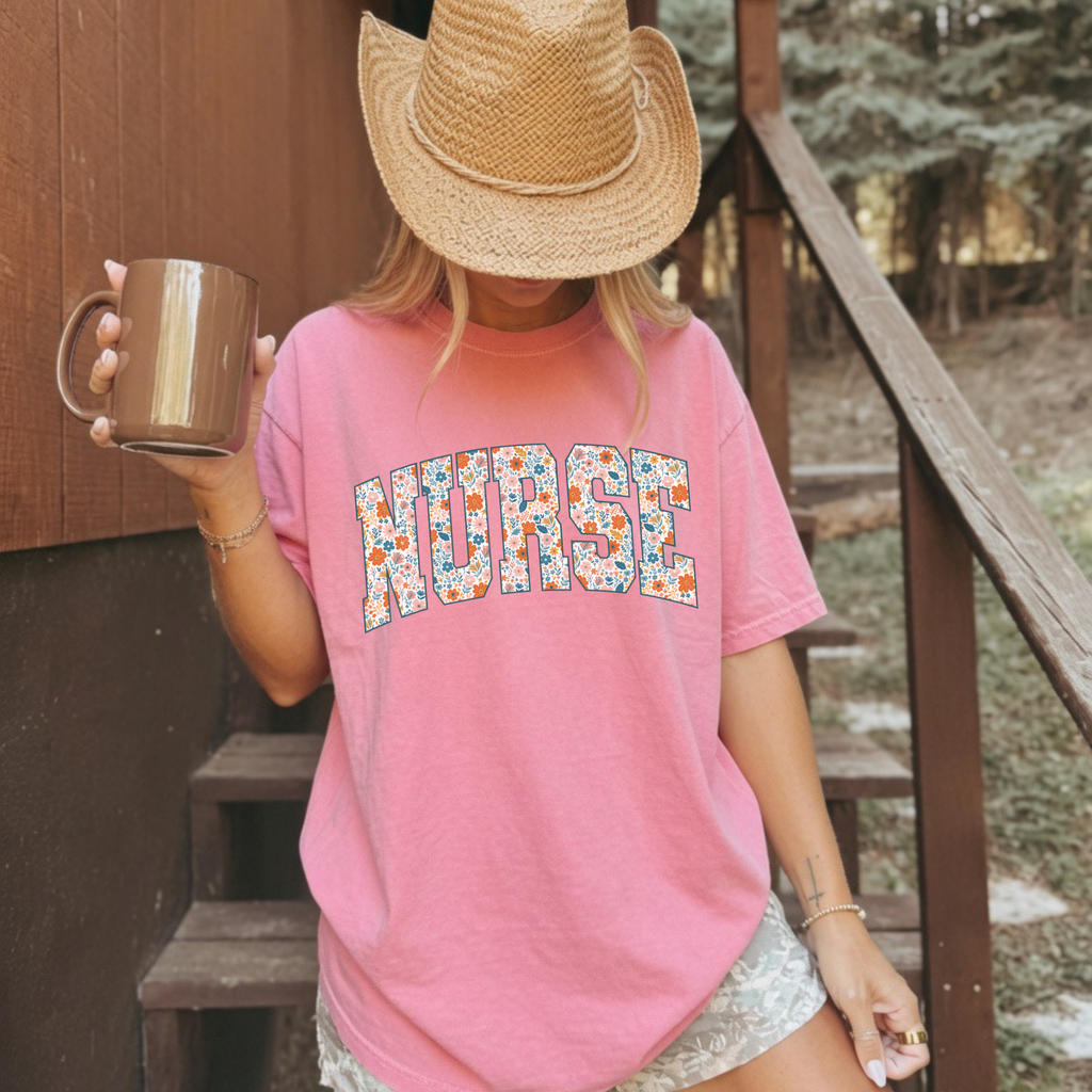 Nurse Floral Arch T-Shirt — Nurse Appreciation Gift