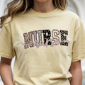 Nurse Graphic T-Shirt — "NURSE" Multi-Print Tee