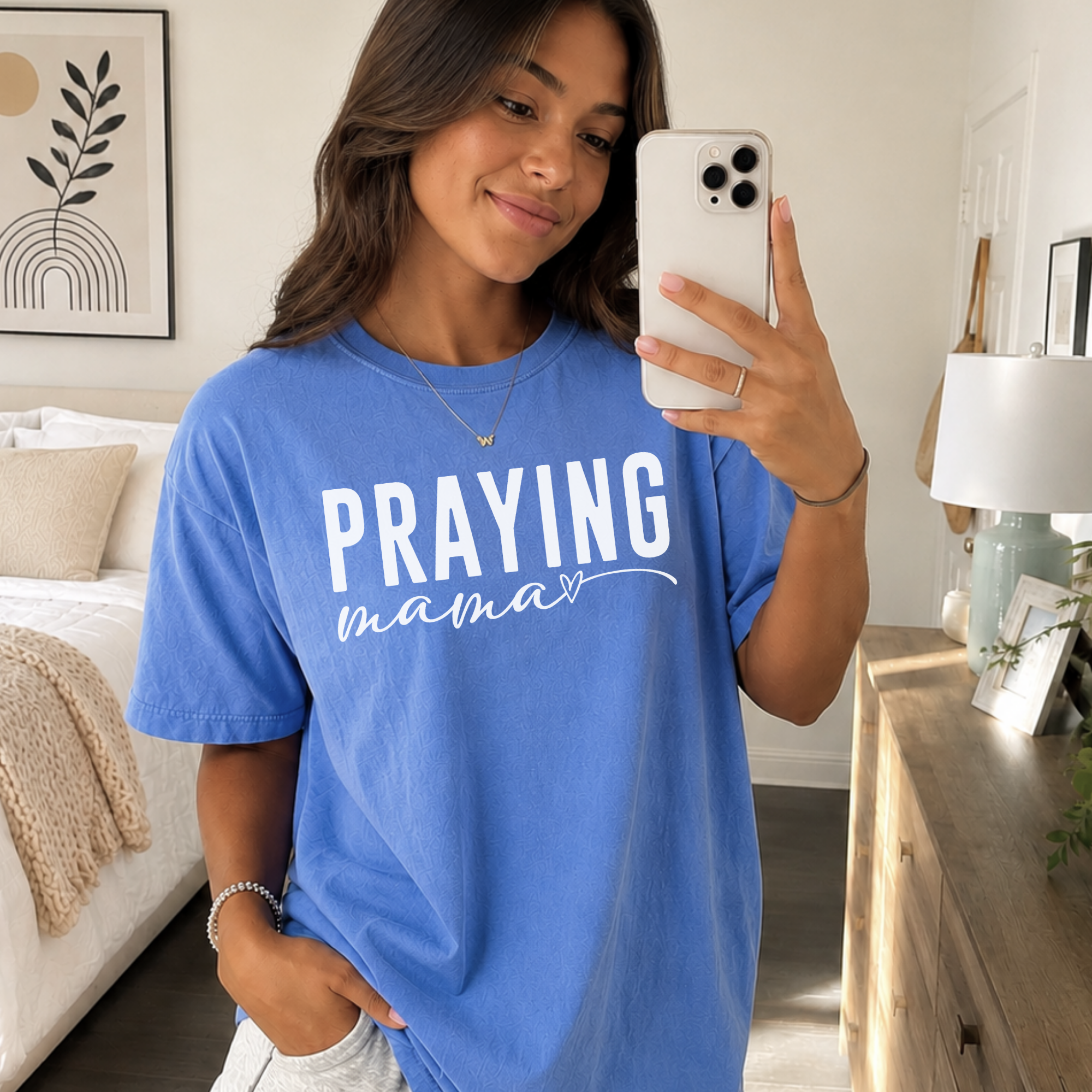 Praying Mama T-Shirt — Faith-Based Mother's Tee