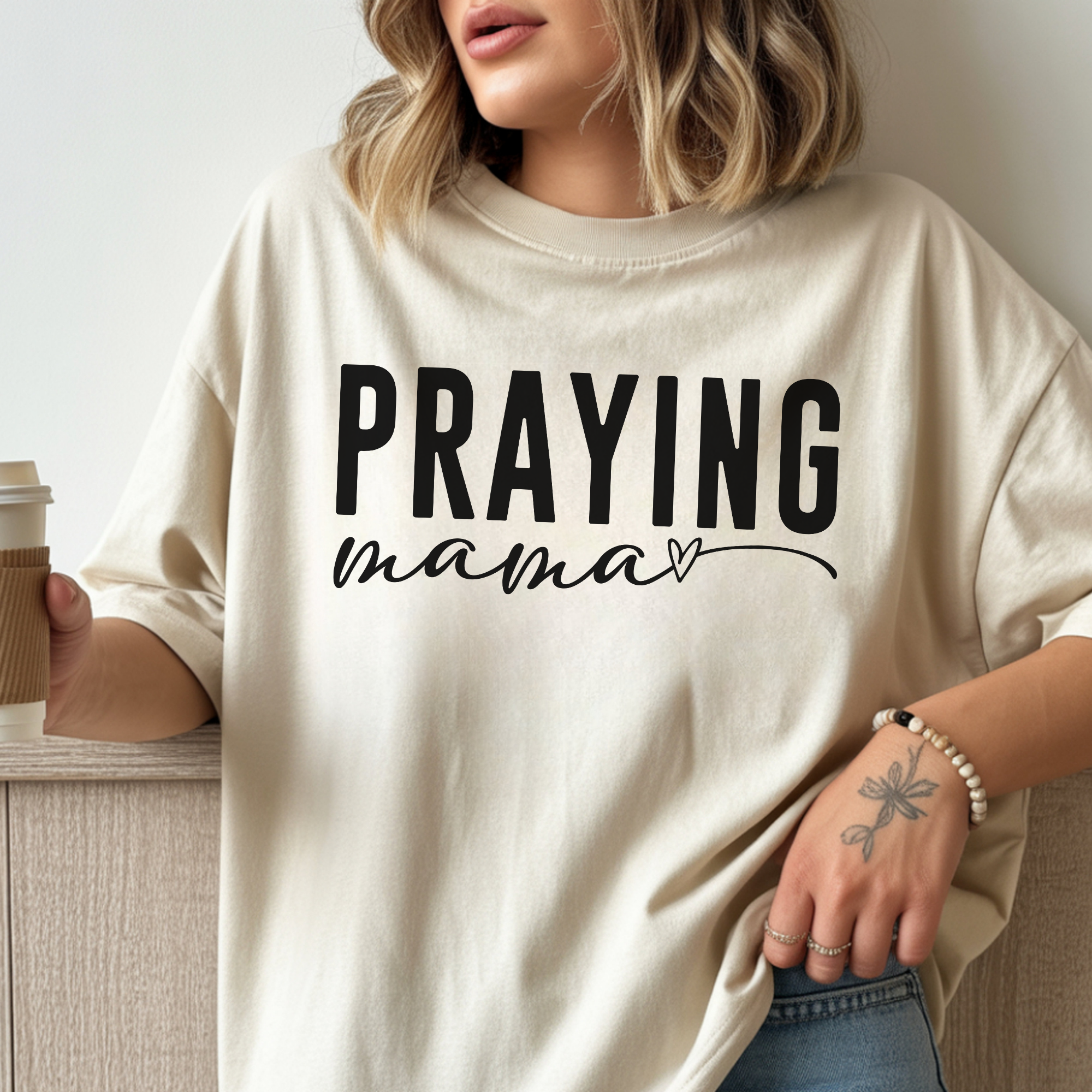 Praying Mama T-Shirt — Faith-Based Mother's Tee